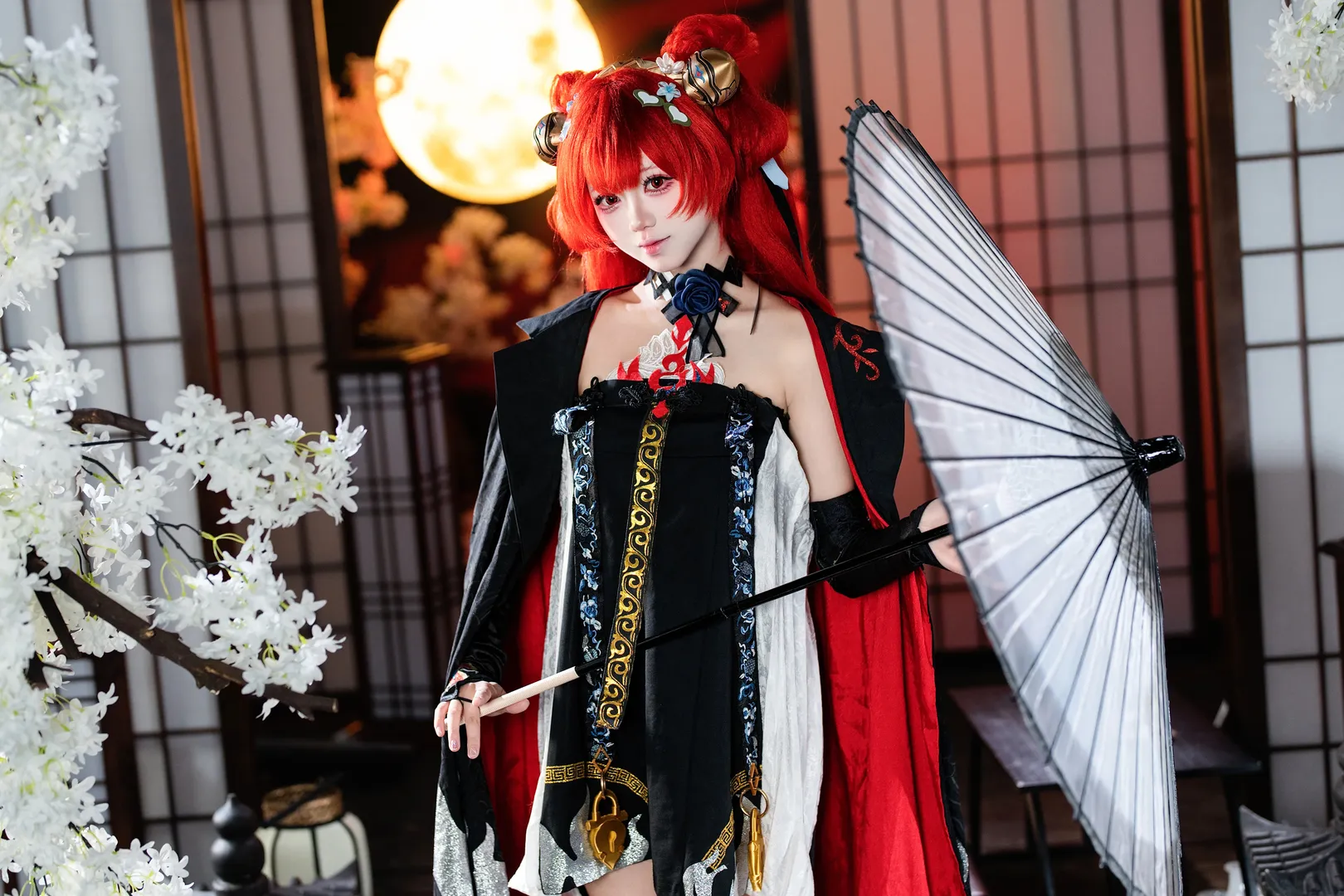 鸣潮, cosplay正片, 日式和风, 锁暝cos, 红发双丸子 - 第5张