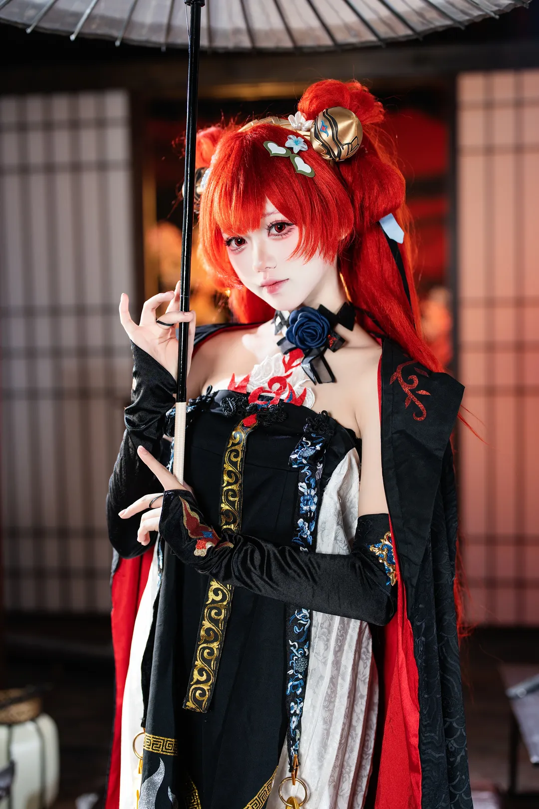 鸣潮, cosplay正片, 日式和风, 锁暝cos, 红发双丸子 - 第7张