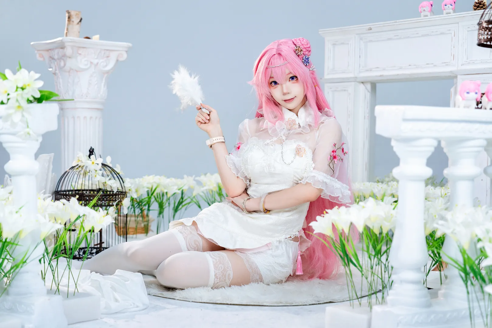 チャイナドレス コスプレ, コスプレ撮影, 勝利の女神：NIKKE, ドロシーコスプレ, 白タイツコスプレ - 10枚目