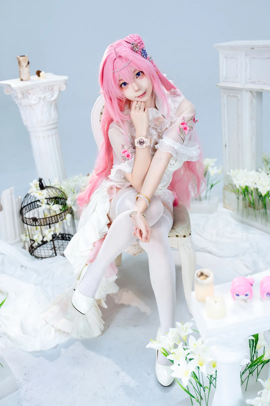 チャイナドレス コスプレ, コスプレ撮影, 勝利の女神：NIKKE, ドロシーコスプレ, 白タイツコスプレ - 9枚目