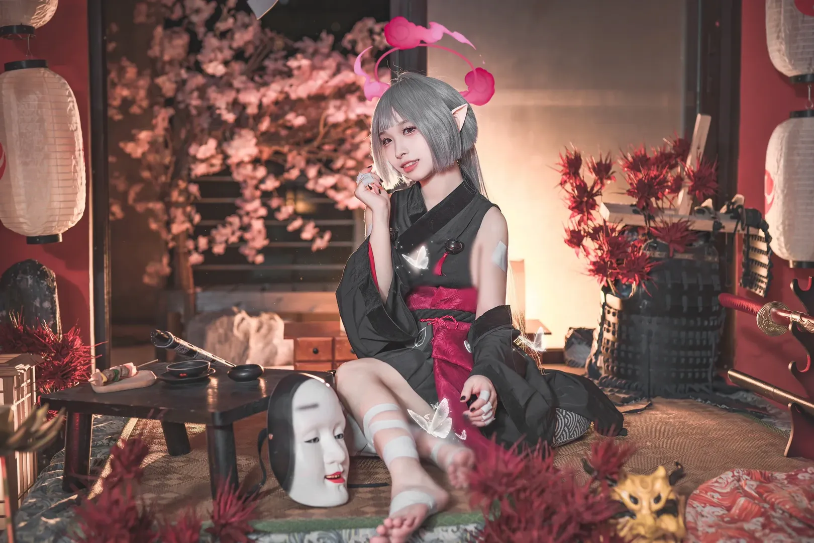 蔚蓝档案, 和风摄影, 二次元cosplay, 箭吹棕榈cos, 病娇雌小鬼 - 第3张