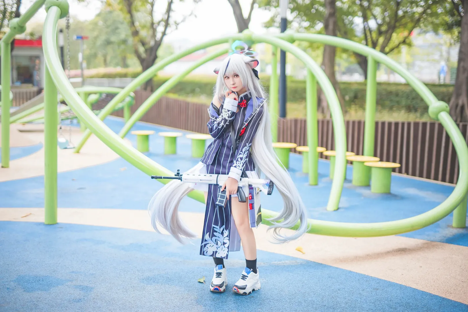 ブルーアーカイブ, コスプレ日常, 春原ココナ コスプレ, 白髪獣耳, 山海経高級中学校 - 2枚目