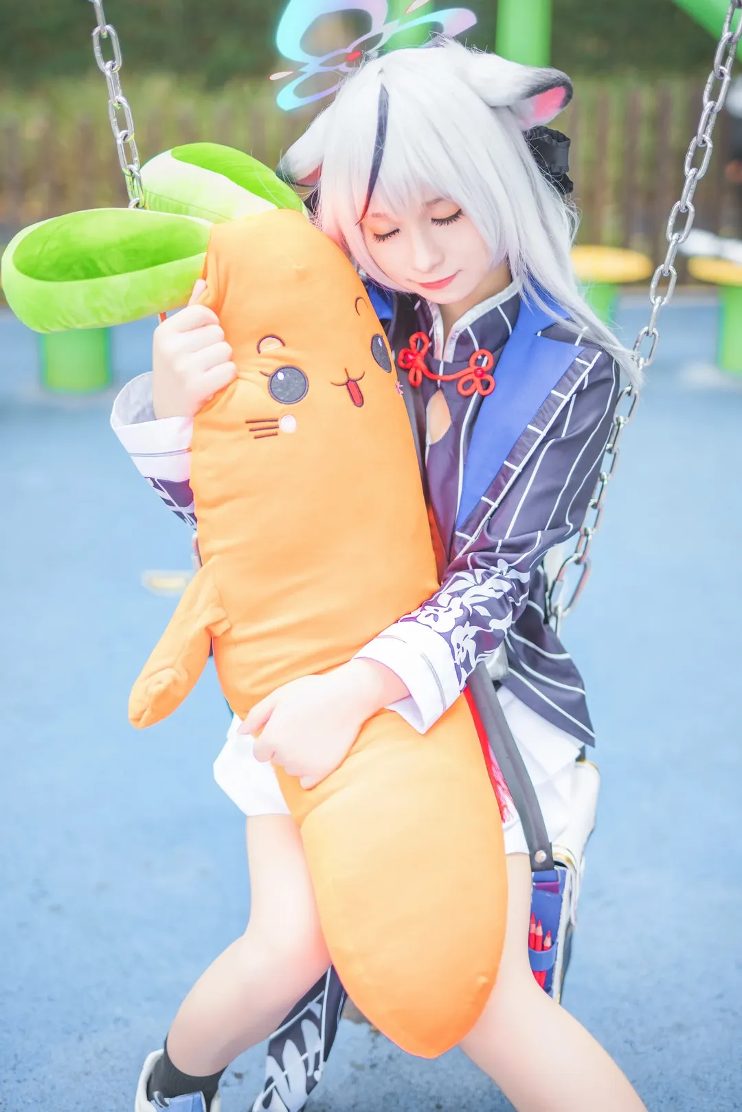 ブルーアーカイブ, コスプレ日常, 春原ココナ コスプレ, 白髪獣耳, 山海経高級中学校 - 3枚目