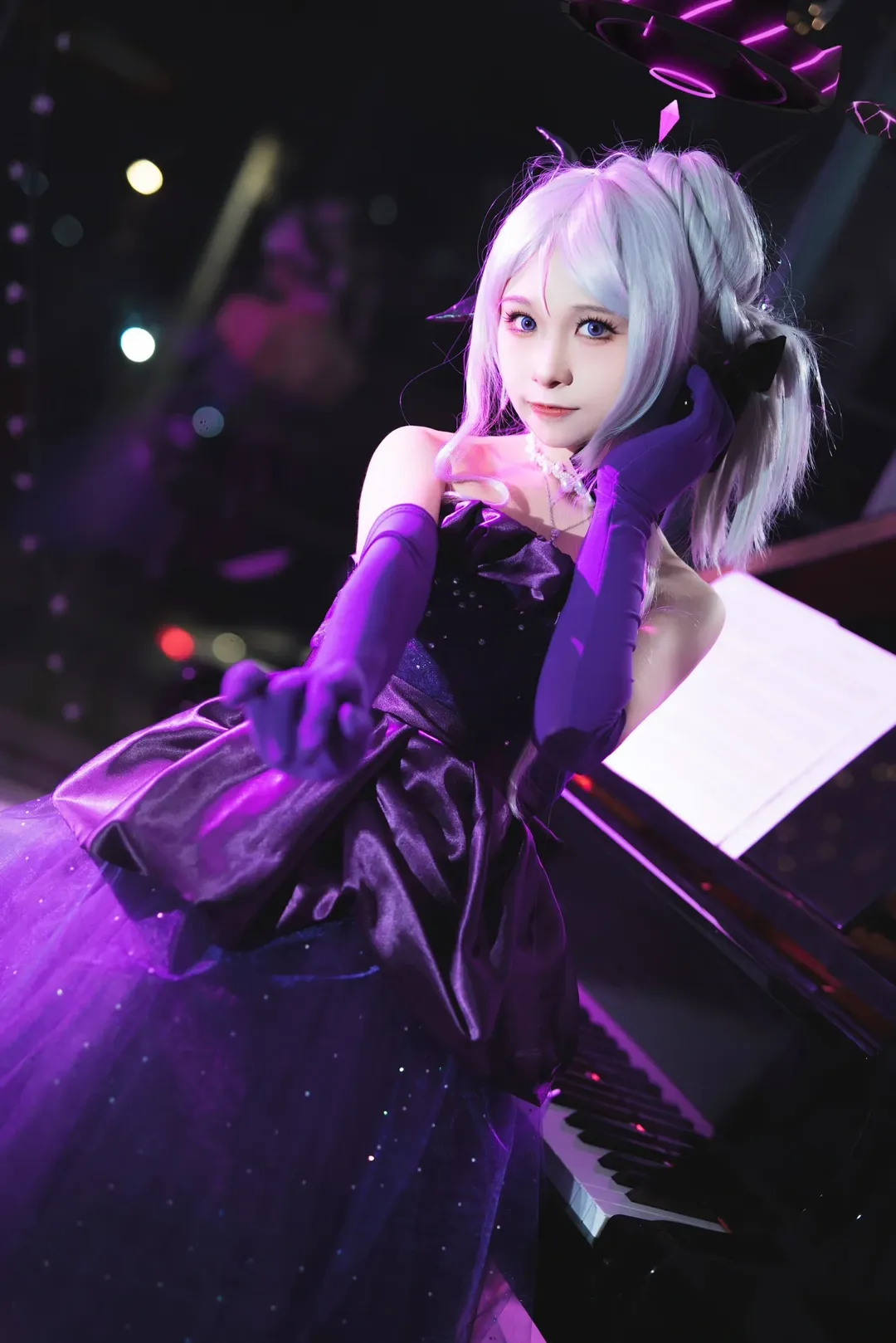 碧蓝档案, 空崎日奈cos, 二次元cosplay, 白丝穿搭, 礼服日奈 - 第1张