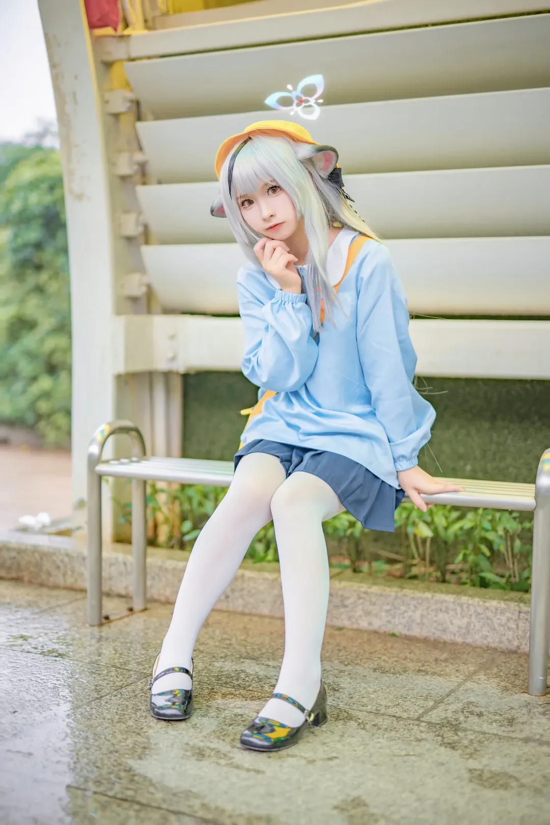 Blue Archive, Anime cosplay, White thigh-highs outfit, Sunohara Kokona cosplay, Children's Day cosplay