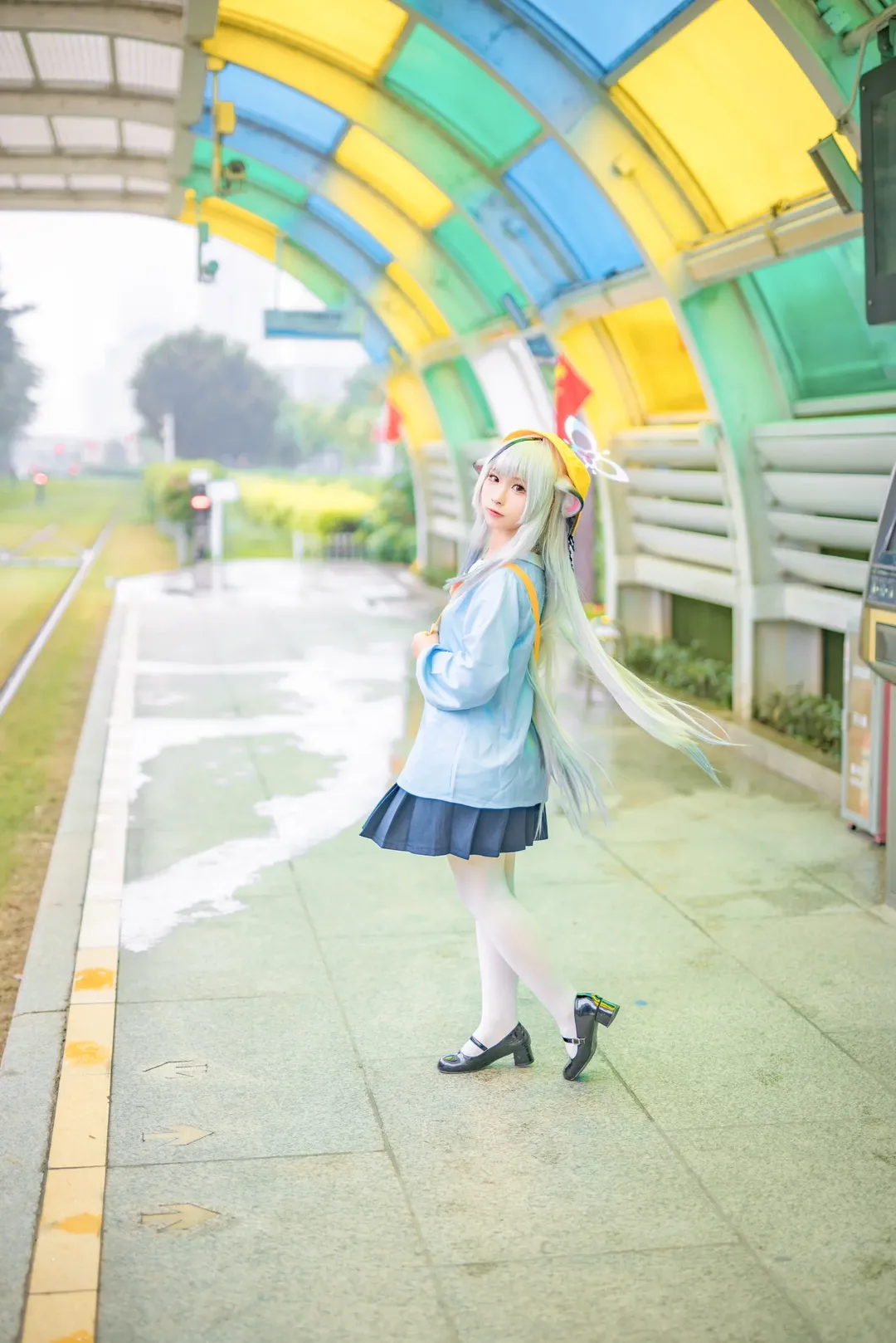 蔚蓝档案, 二次元cosplay, 白丝穿搭, 春原心奈cos, 儿童节cos - 第2张