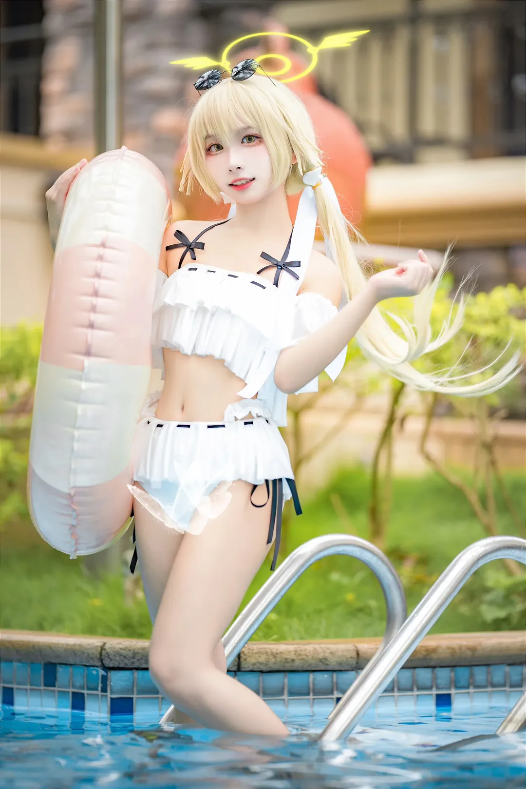 蔚蓝档案, 泳装cos, 夏日写真, cosplay摄影, 阿慈谷日富美cos - 第1张