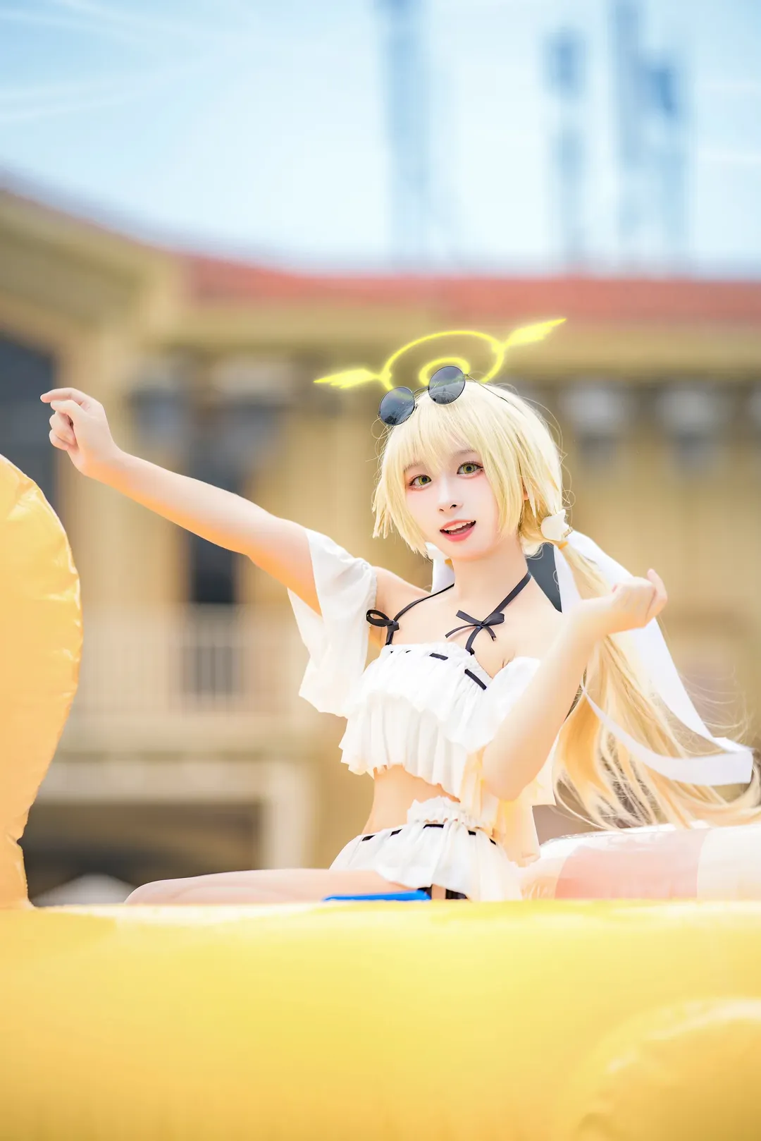 蔚蓝档案, 泳装cos, 夏日写真, cosplay摄影, 阿慈谷日富美cos - 第2张