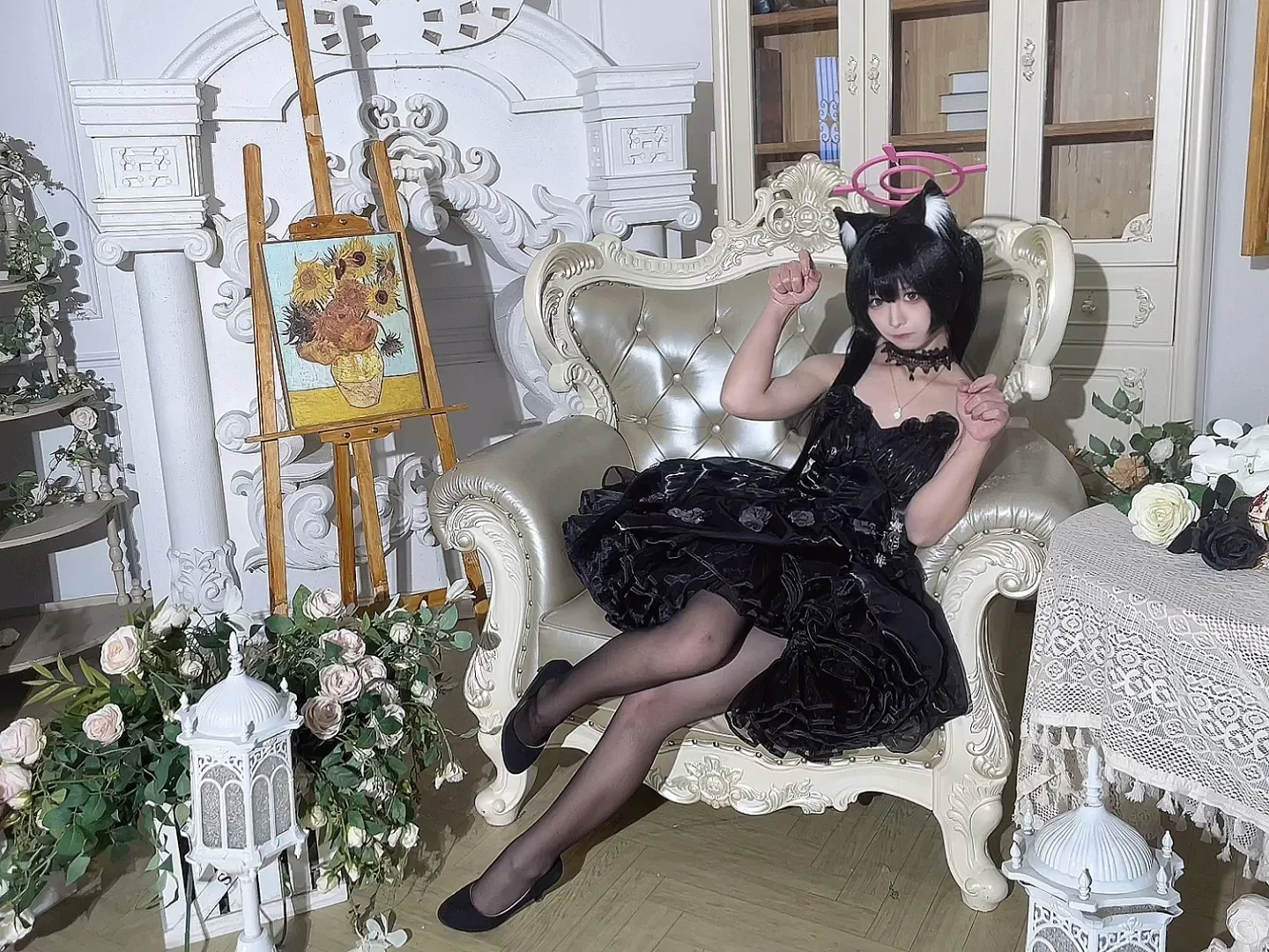 ブルーアーカイブ, 二次元コスプレ, 黒タイツ コーデ, 黒見セリカ コスプレ, 猫耳美少女 - 3枚目