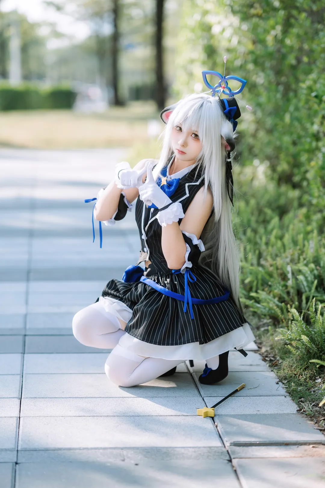 コスプレ, ブルーアーカイブ, ホタルACGエキスポ, 白ストッキング, 春原ココナ コスプレ - 4枚目