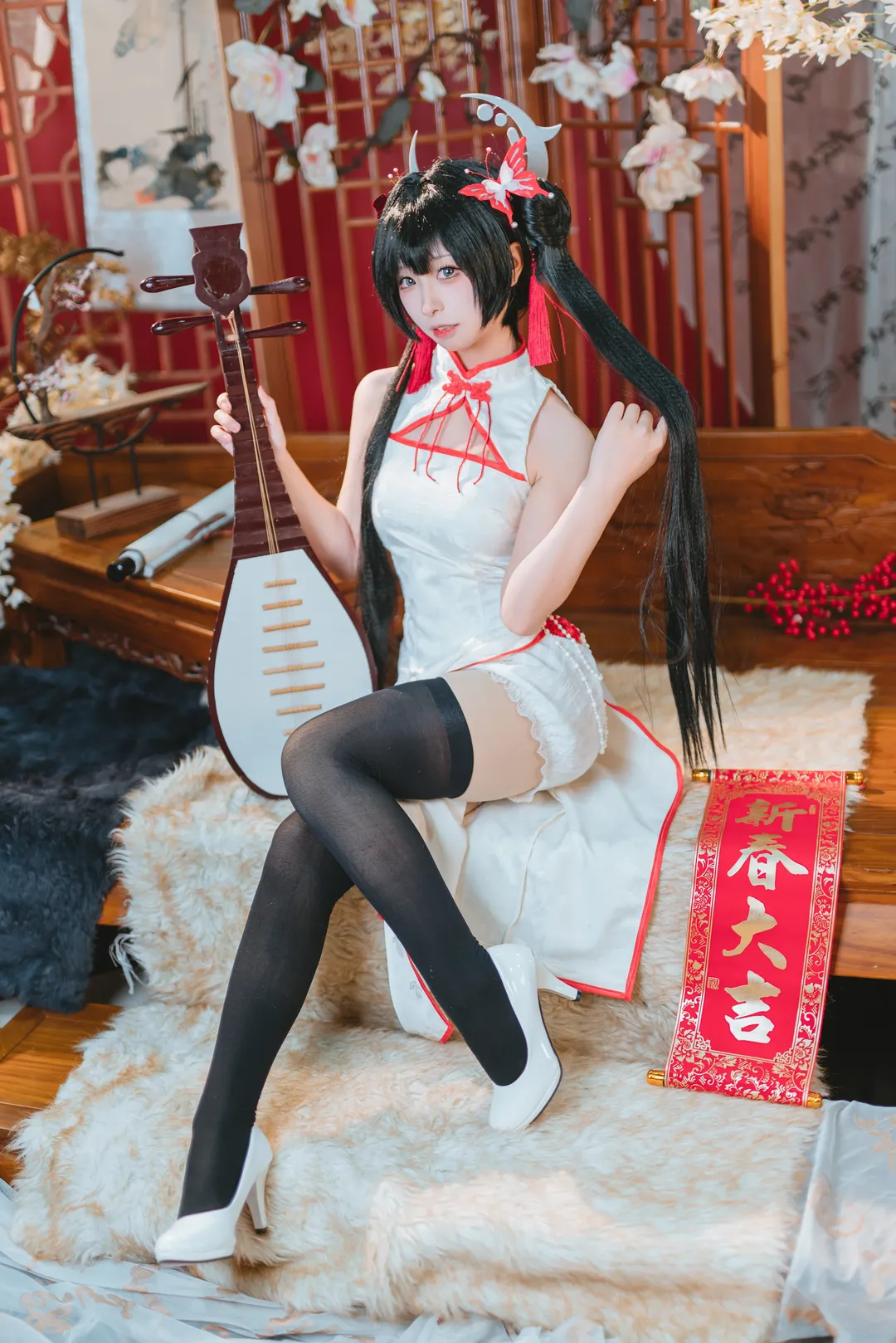 二次元摄影, 蔚蓝档案, 妃咲cos, 旗袍cos, 新春妃咲 - 第1张