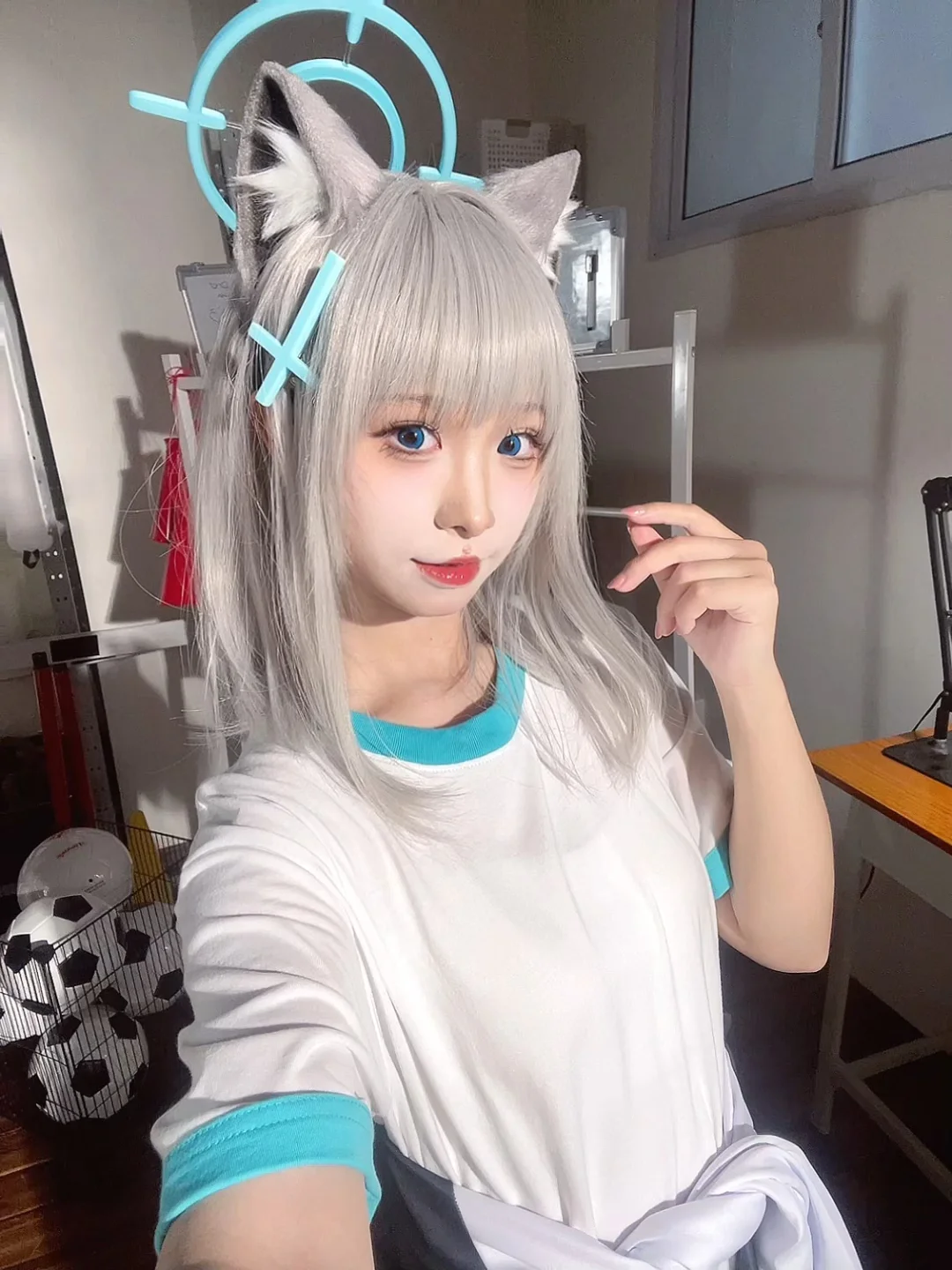 cosplay, 蔚蓝档案, 砂狼白子cos, 二次元日常, 体操服cos - 第1张