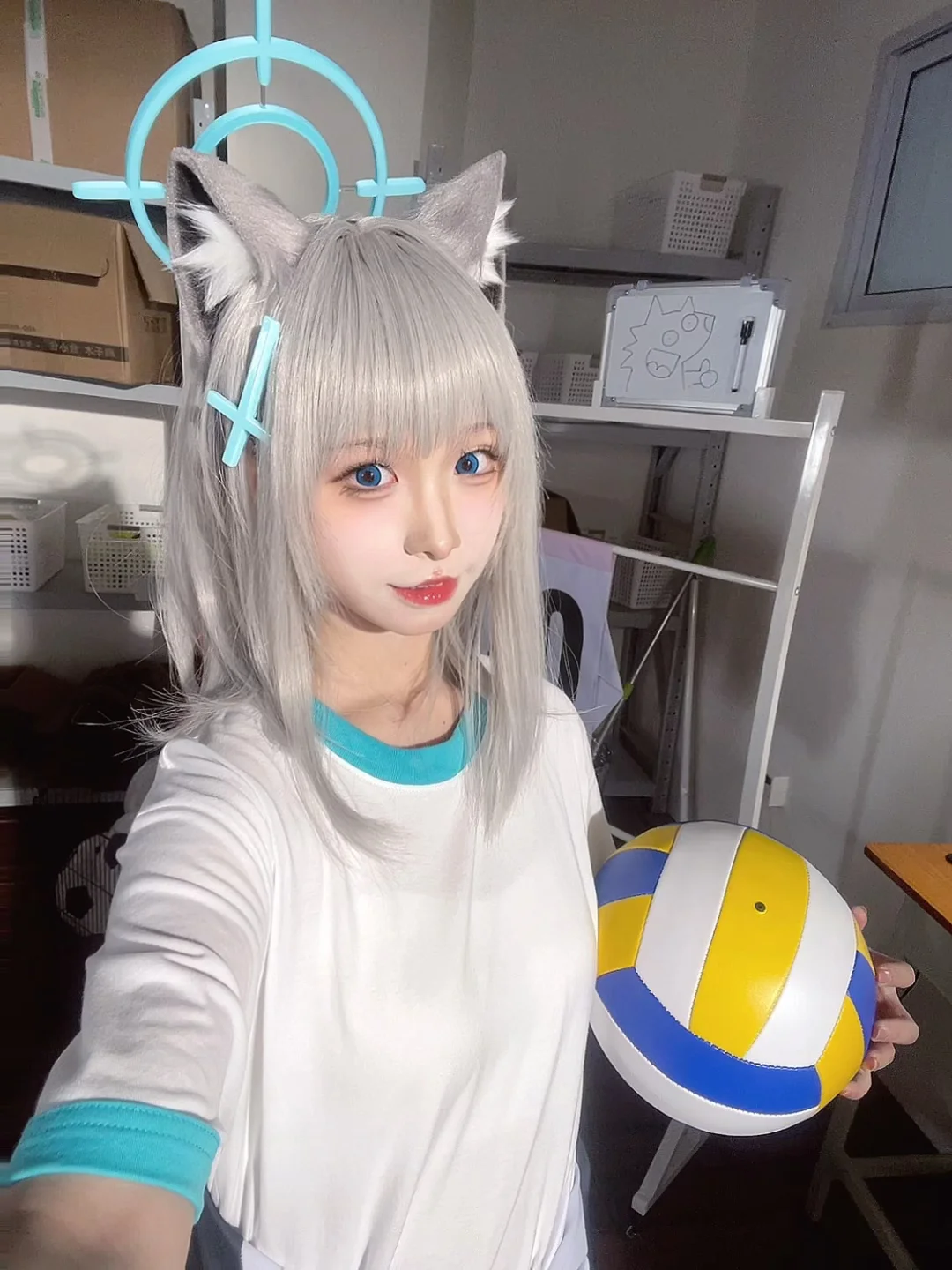 cosplay, 蔚蓝档案, 砂狼白子cos, 二次元日常, 体操服cos - 第2张