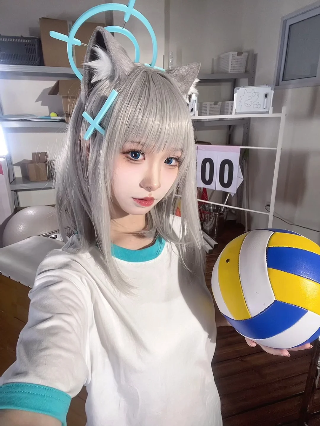 蔚蓝档案, 二次元cosplay, 砂狼白子cos, 排球少女, 体操服穿搭 - 第3张