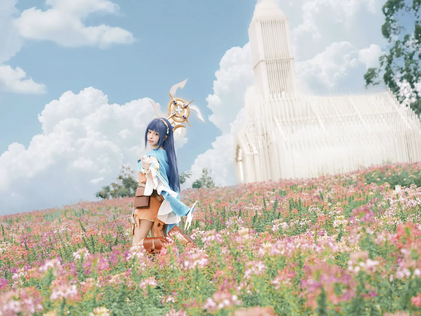 二次元cosplay, 星塔旅人, 佛山贤鲁岛, 花海拍照, 夏花cos - 第4张