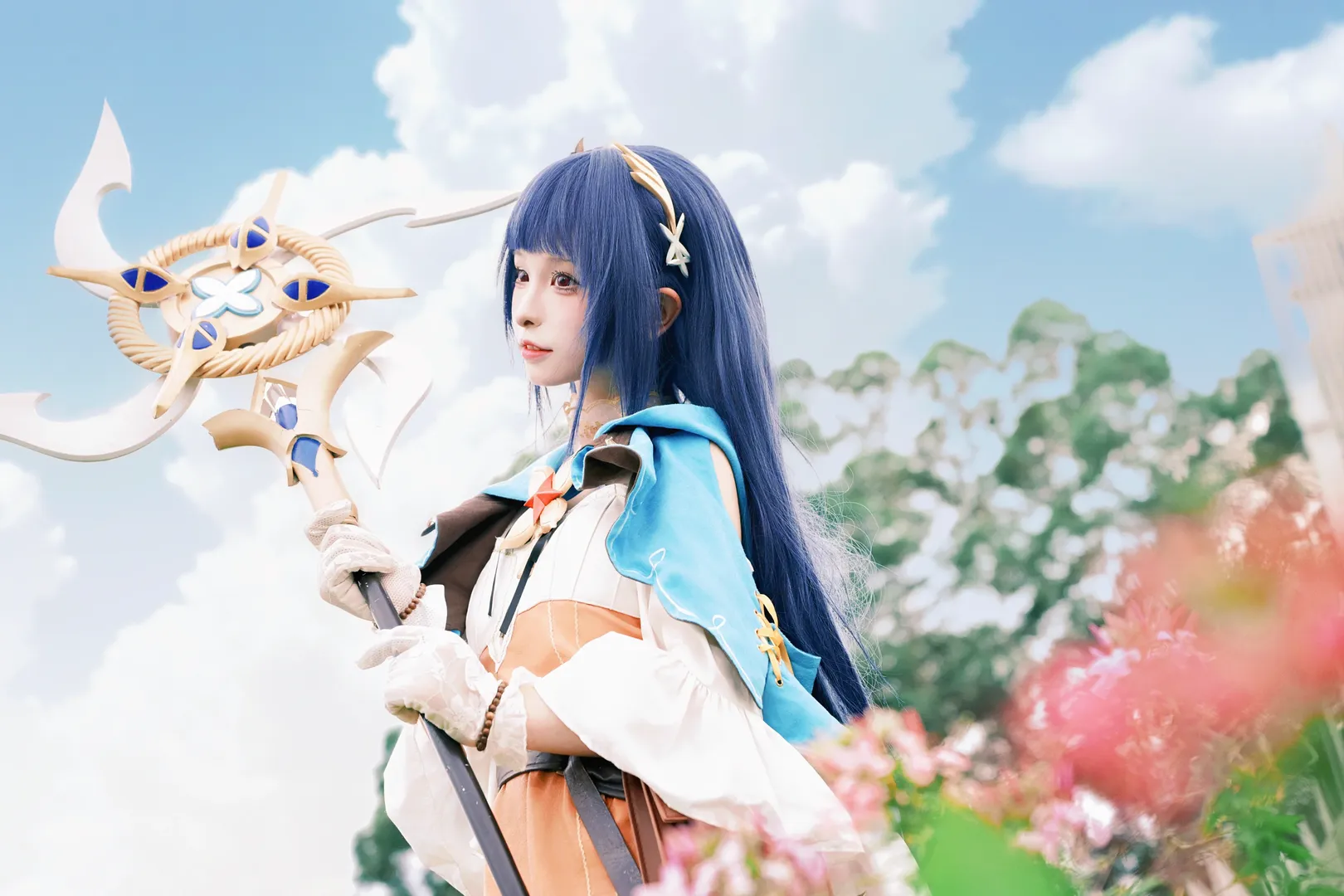 二次元cosplay, 星塔旅人, 佛山贤鲁岛, 花海拍照, 夏花cos - 第5张