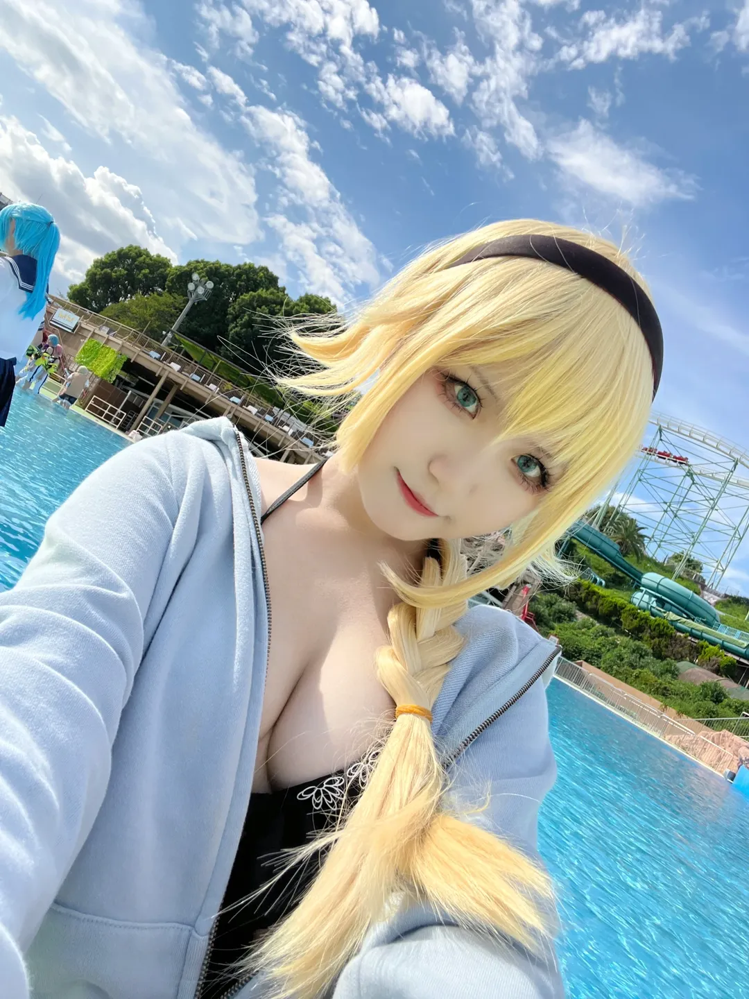 Fate/Grand Order, 户外cosplay, 水上乐园, 贞德cos, 夏日外景