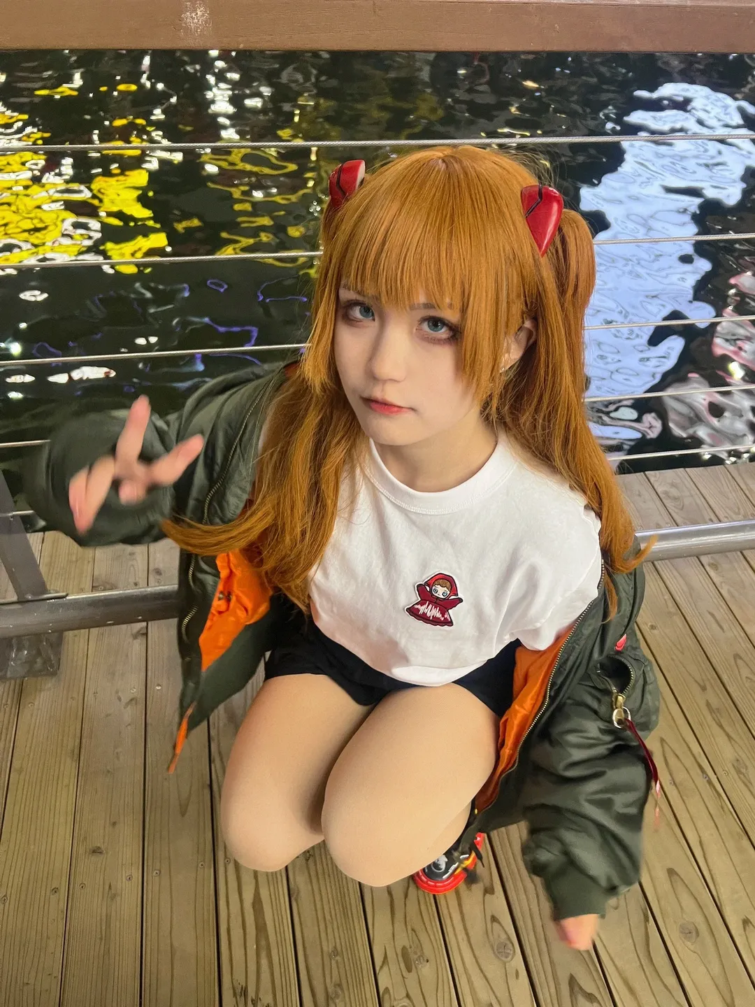 明日香cos, 新世纪福音战士, 二次元日常, 大阪生活, 水边随拍