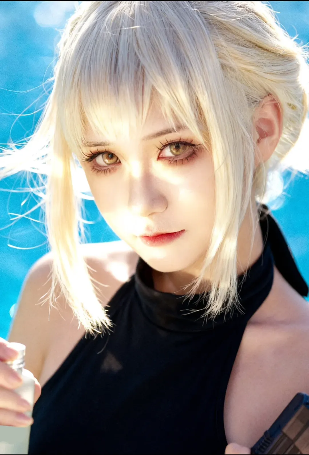二次元, Fate, 泳装cos, 黑呆cos, 外景写真 - 第2张