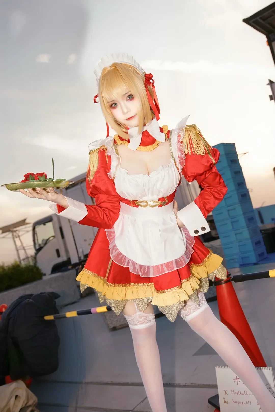 Fate/Grand Order, 漫展cosplay, 白丝, 尼禄cos, C107场照 - 第2张