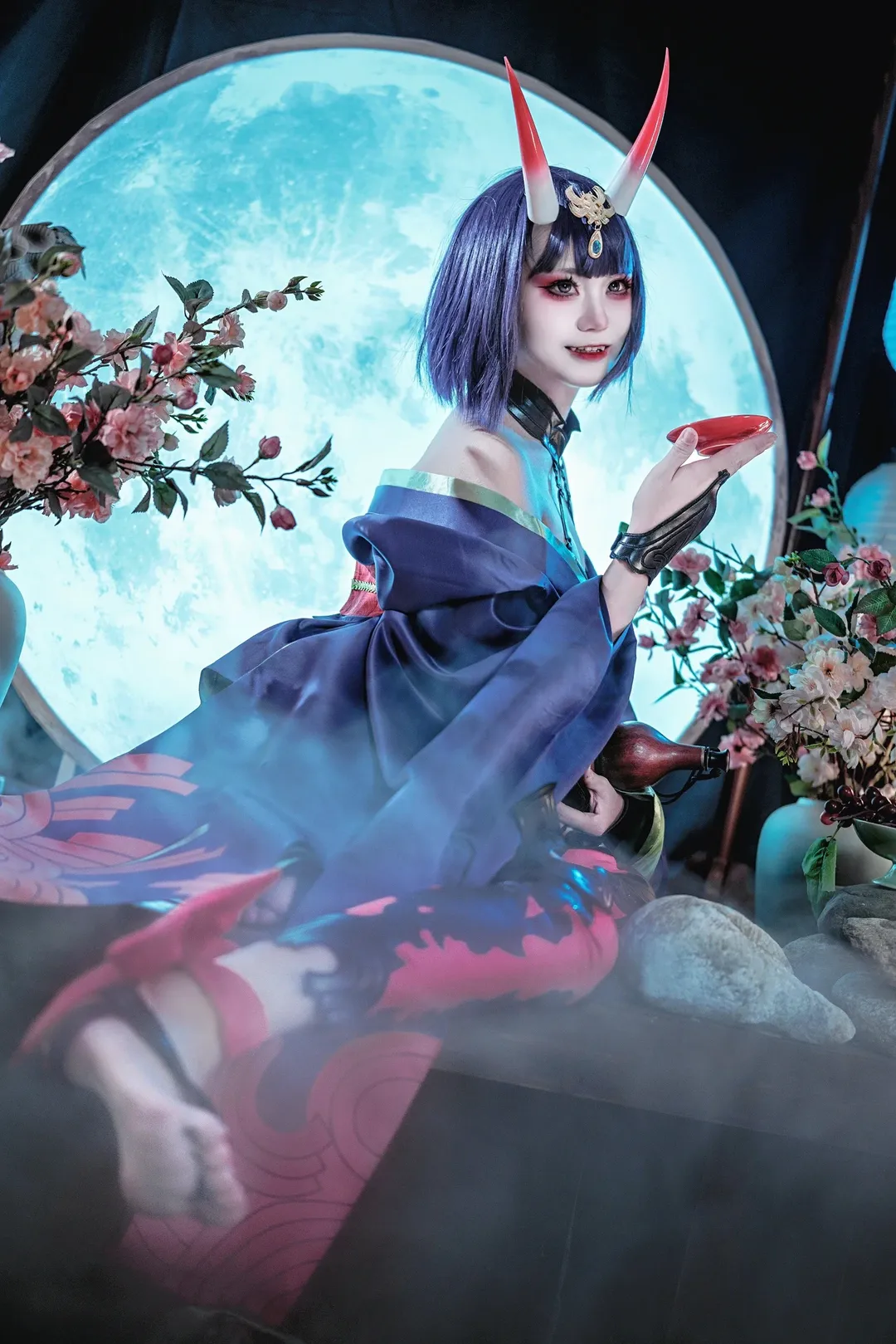 Fate/Grand Order, Cosplay photography, Shuten-Doji cosplay, Demon King look, Japanese-style yokai
