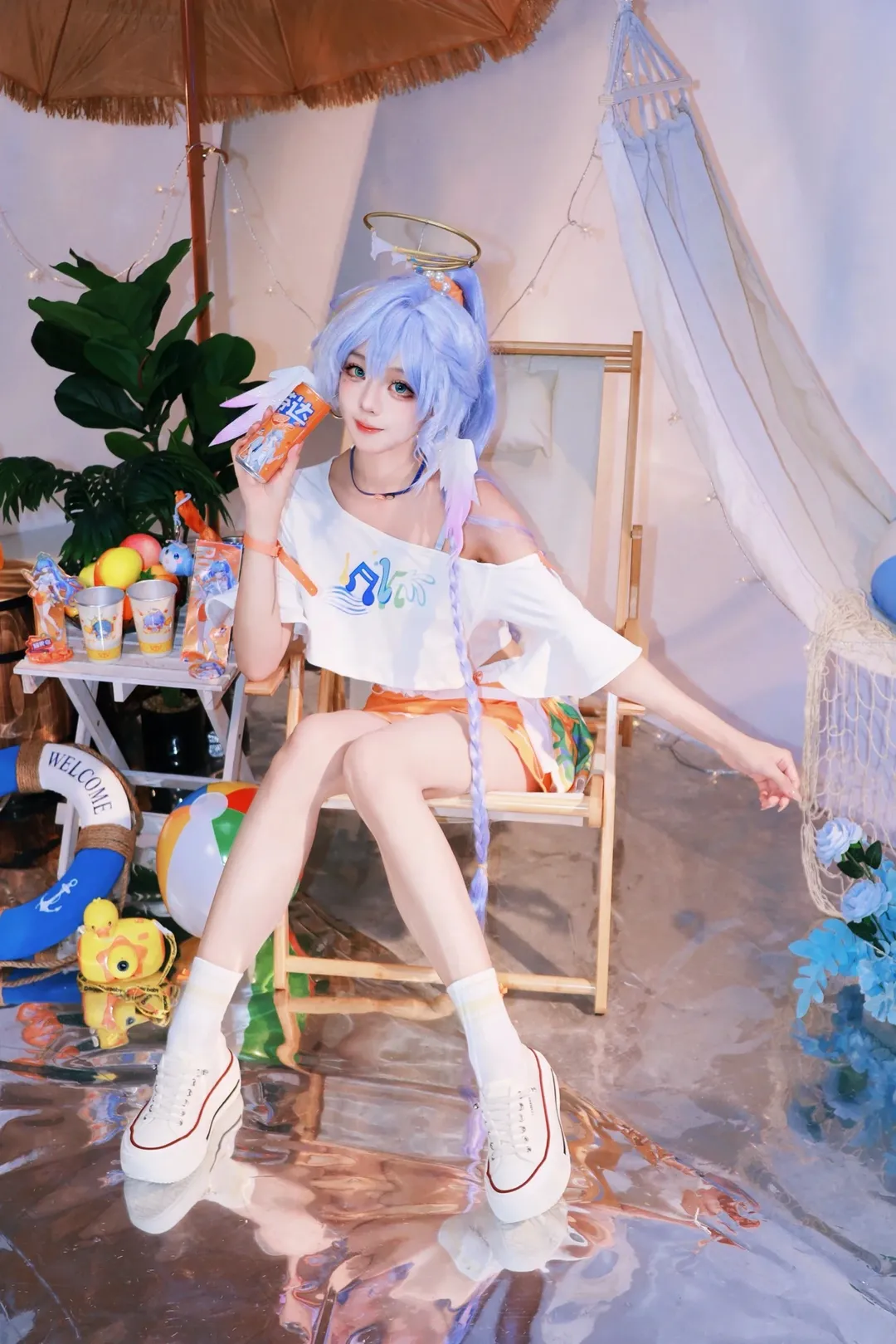 崩壞星穹鐵道, 知更鳥cos, 二次元穿搭, 夏日cosplay, 芬達聯動cos - 第1張
