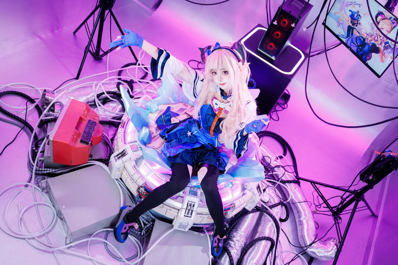 cosplay, 赛博朋克, 终末地, 梨诺cos, 丝袜