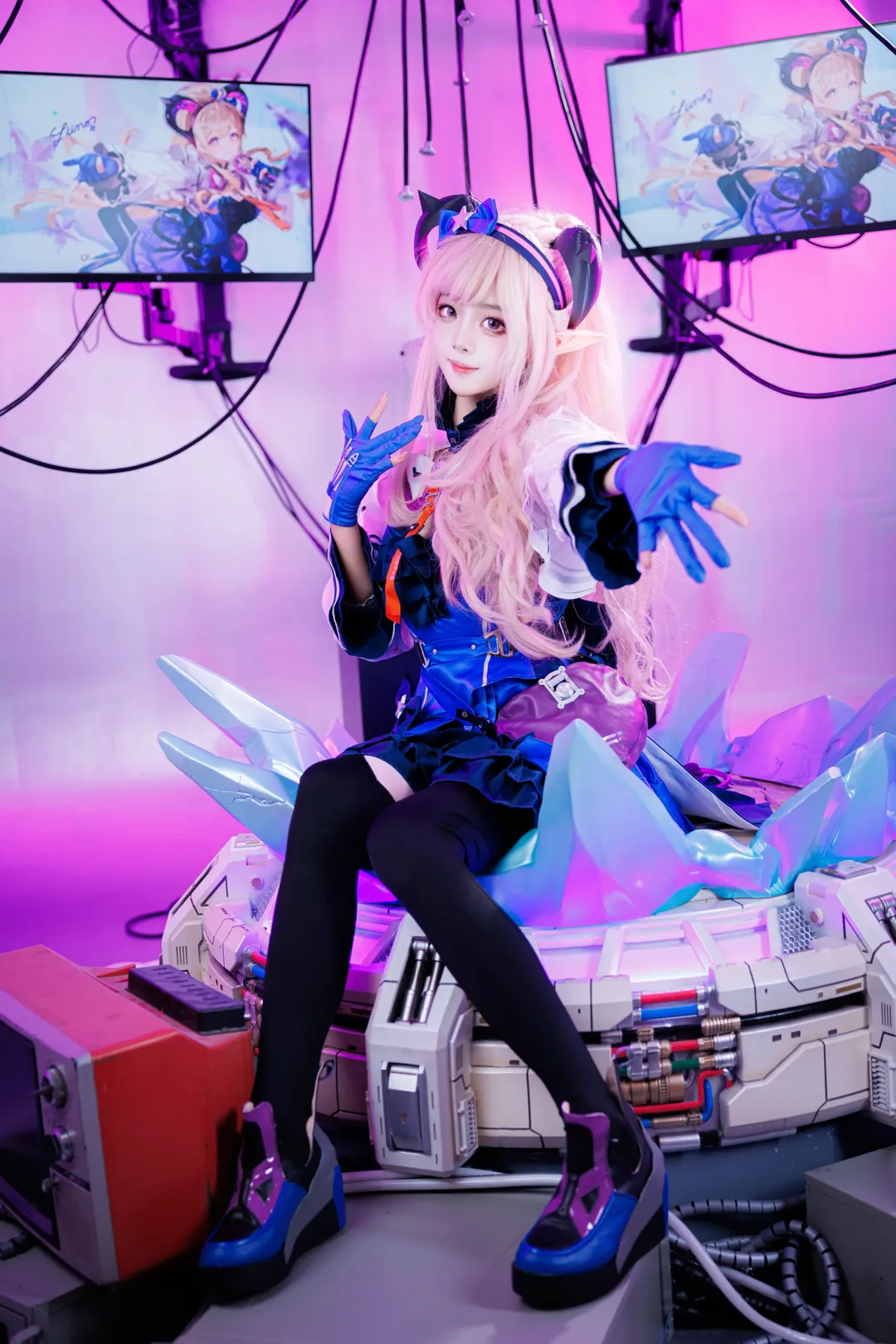 cosplay, 赛博朋克, 终末地, 梨诺cos, 丝袜 - 第2张