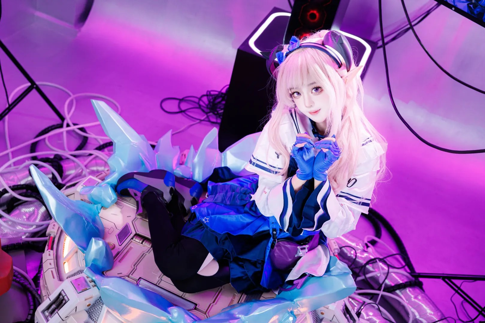 cosplay, 赛博朋克, 终末地, 梨诺cos, 丝袜 - 第4张