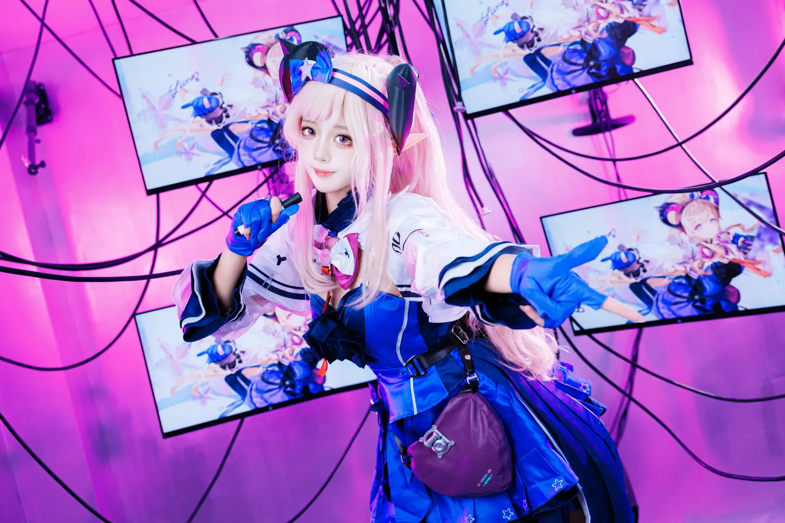 cosplay, 赛博朋克, 终末地, 梨诺cos, 丝袜 - 第5张