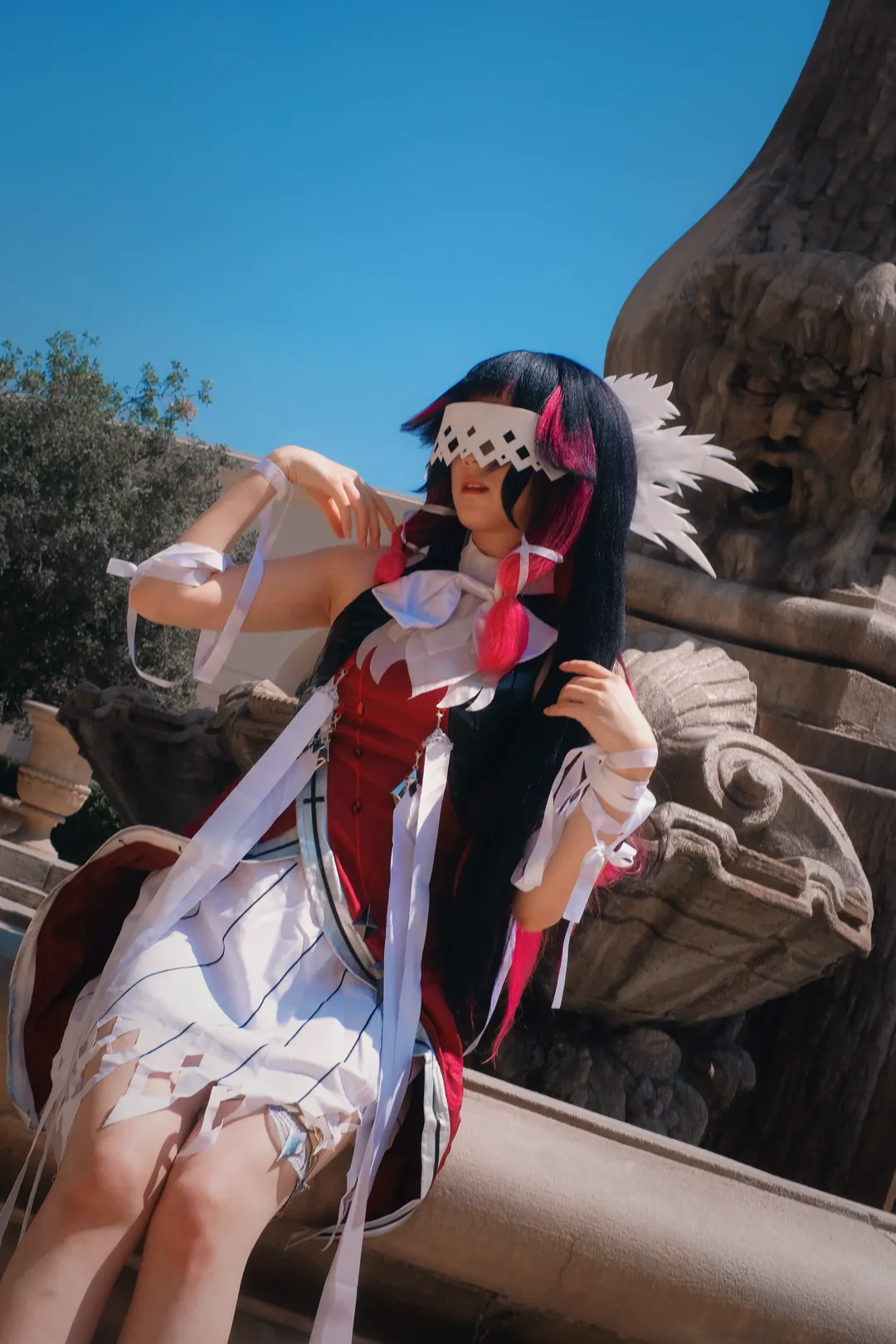 原神, 哥伦比娅cos, cosplay, 外景摄影, 喷泉场景 - 第2张