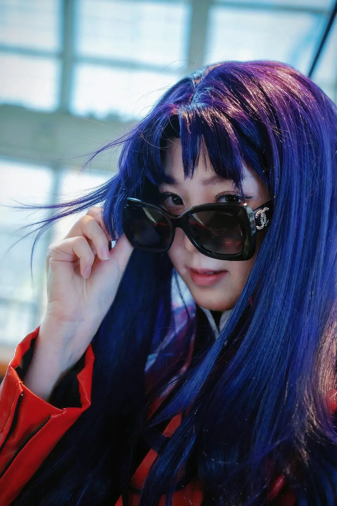 二次元摄影, 新世纪福音战士, cosplay场照, 葛城美里cos, 红黑皮衣 - 第4张
