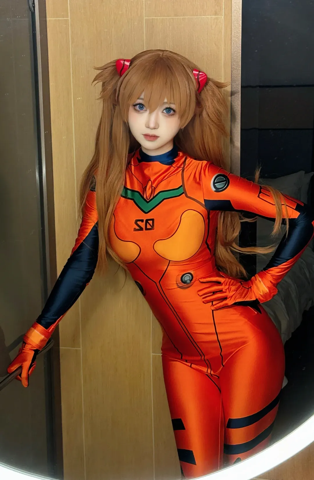 角色扮演, cosplay, 明日香cos, 新世纪福音战士, 紧身衣 - 第1张