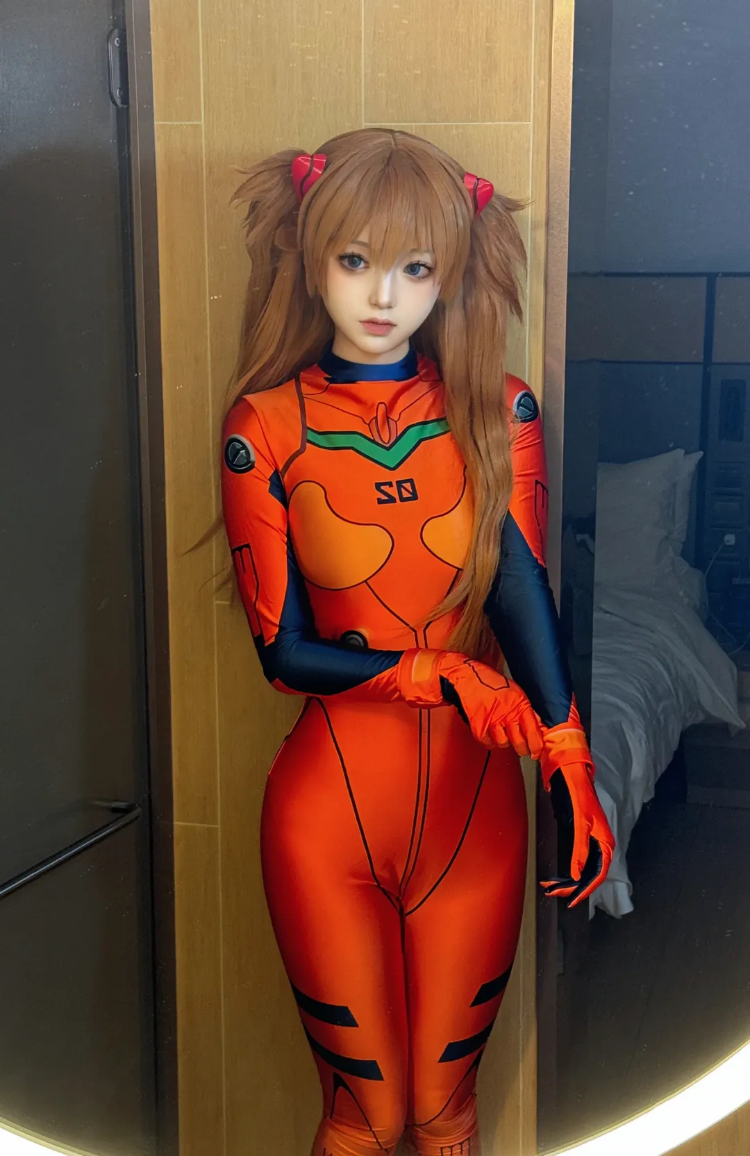 角色扮演, cosplay, 明日香cos, 新世纪福音战士, 紧身衣 - 第2张