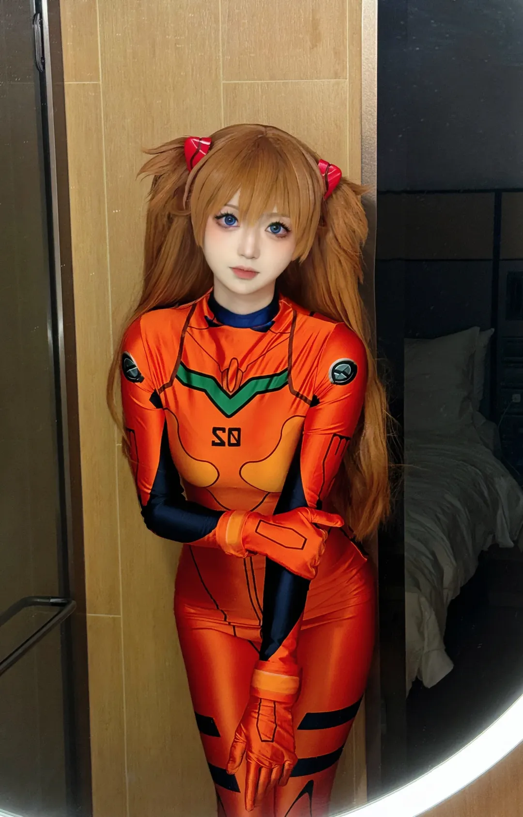 角色扮演, cosplay, 明日香cos, 新世纪福音战士, 紧身衣 - 第6张