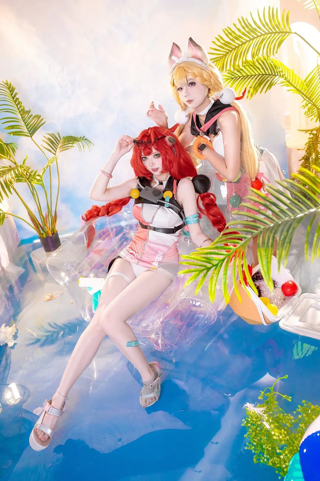 絕區零, 愛麗絲cos, 浮波柚葉cos, 白絲cos, 夏日水池