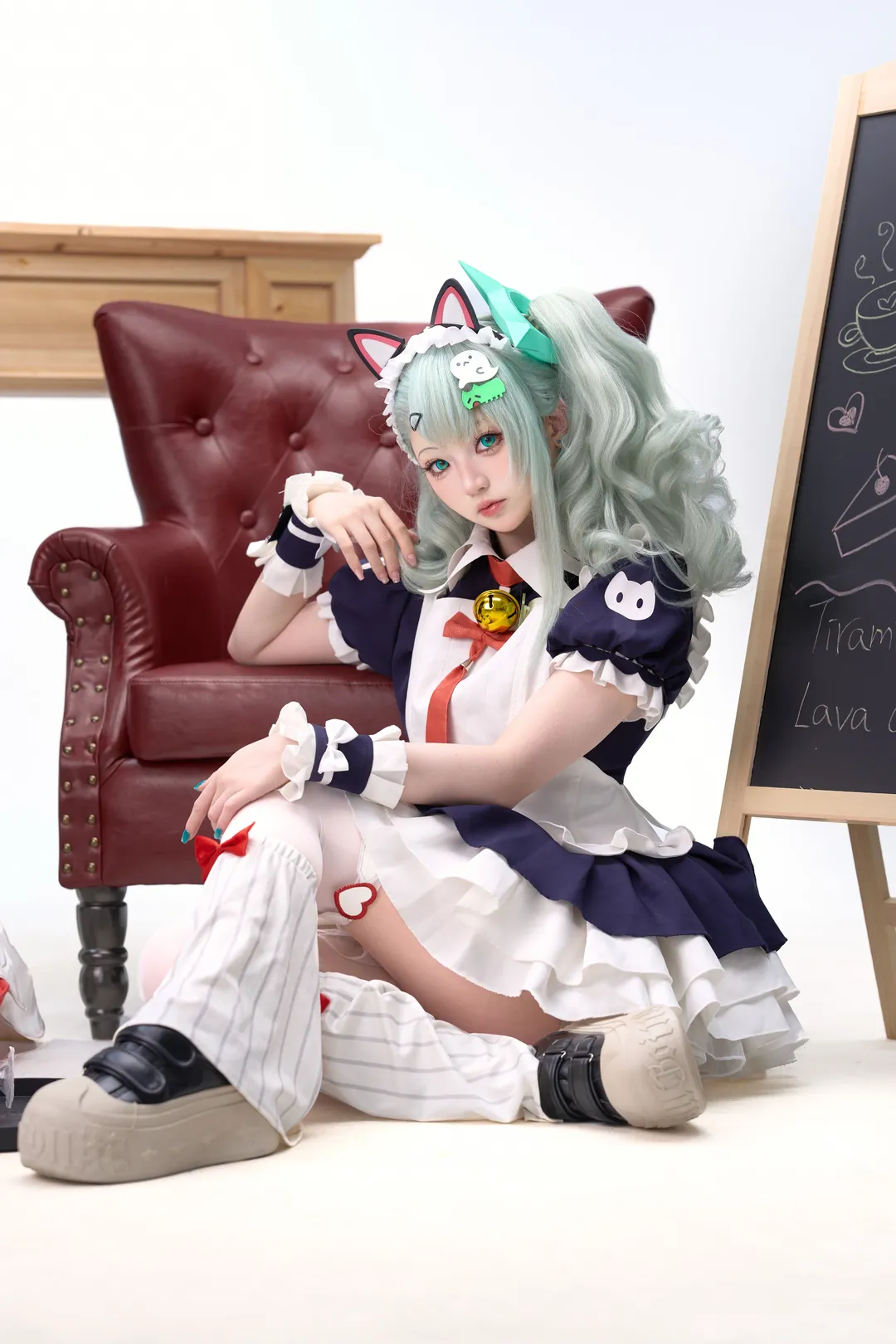 绝区零, 二次元cosplay, 千夏cos, 女仆cos, 咖啡厅摄影 - 第4张