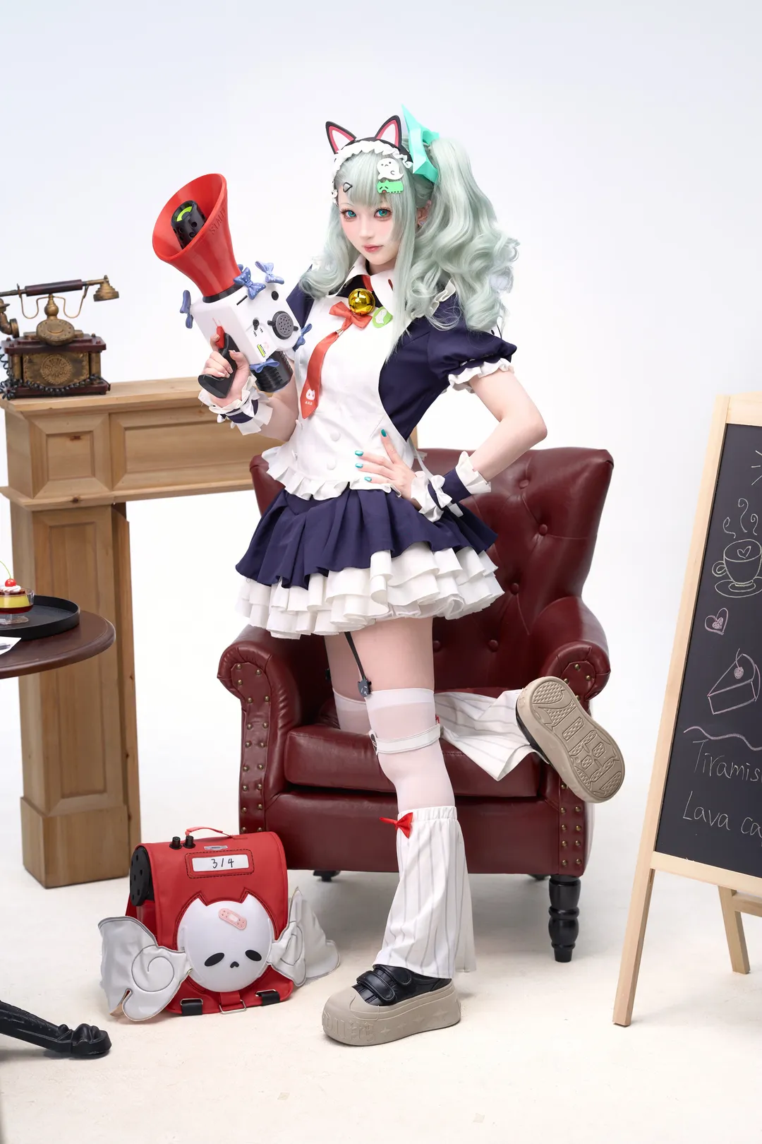 绝区零, 二次元cosplay, 千夏cos, 女仆cos, 咖啡厅摄影 - 第6张