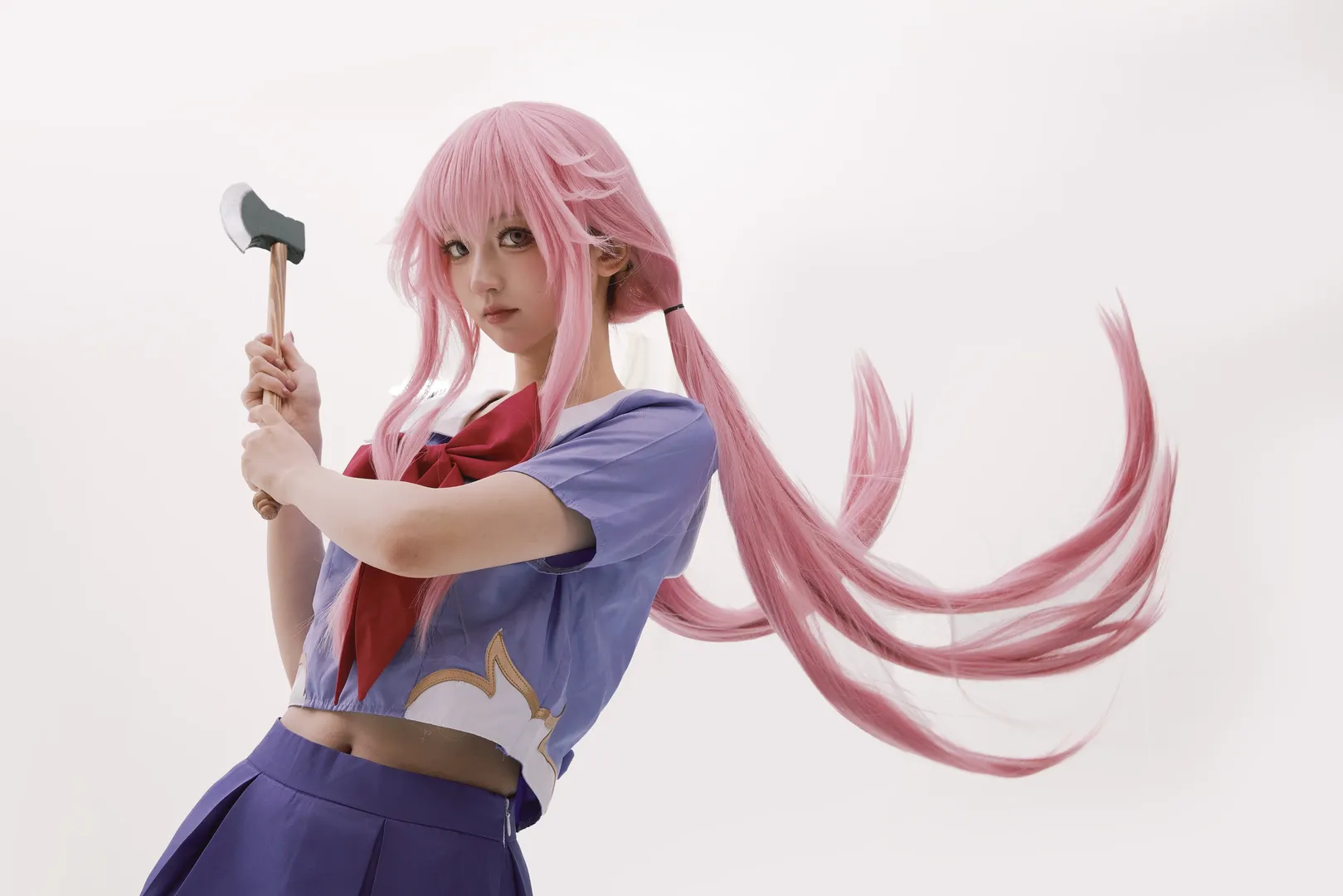 二次元摄影, 我妻由乃cos, 未来日记, 日系制服, 病娇cosplay