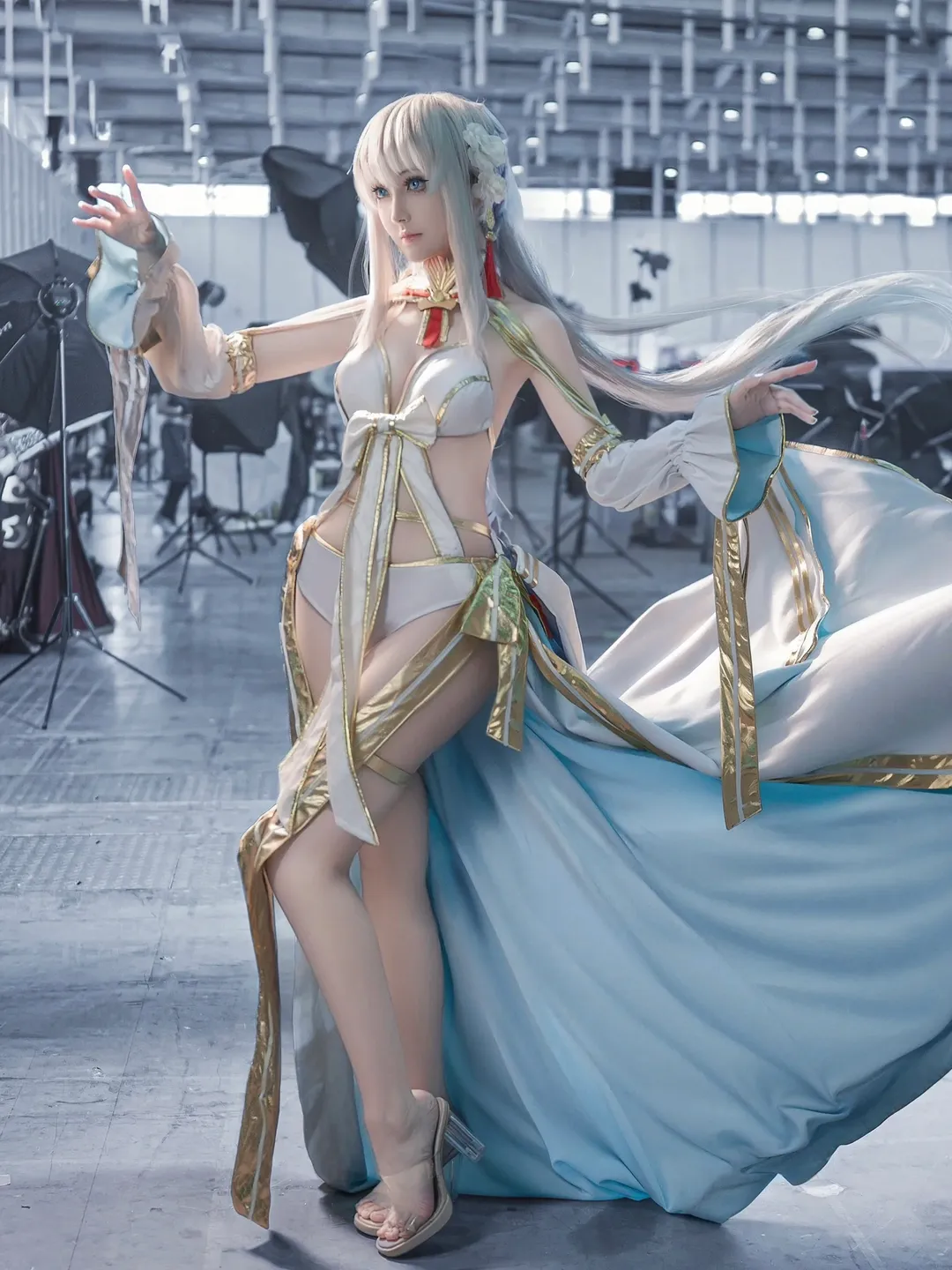 摄影棚, Fate/Grand Order, 丝袜cos, 水妃摩根cos, 梣cos