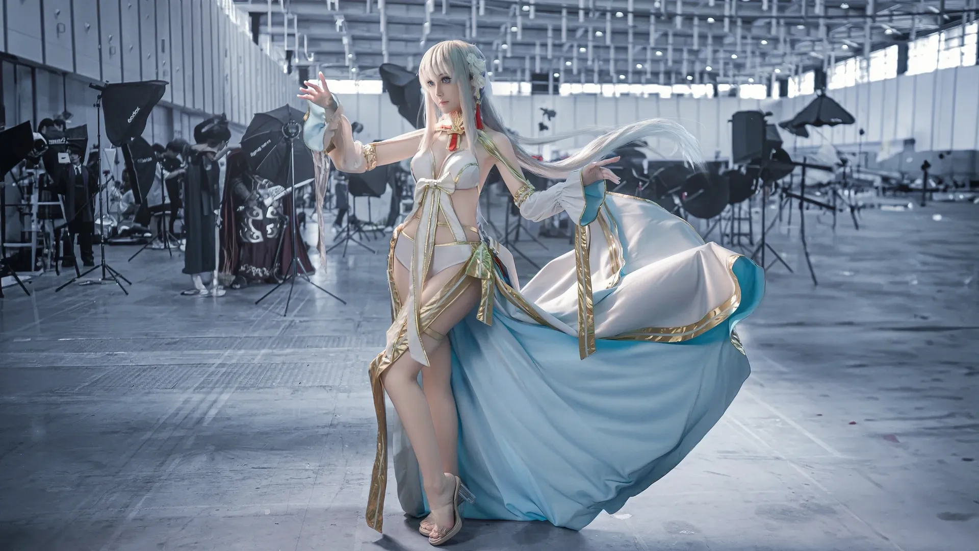 摄影棚, Fate/Grand Order, 丝袜cos, 水妃摩根cos, 梣cos - 第2张