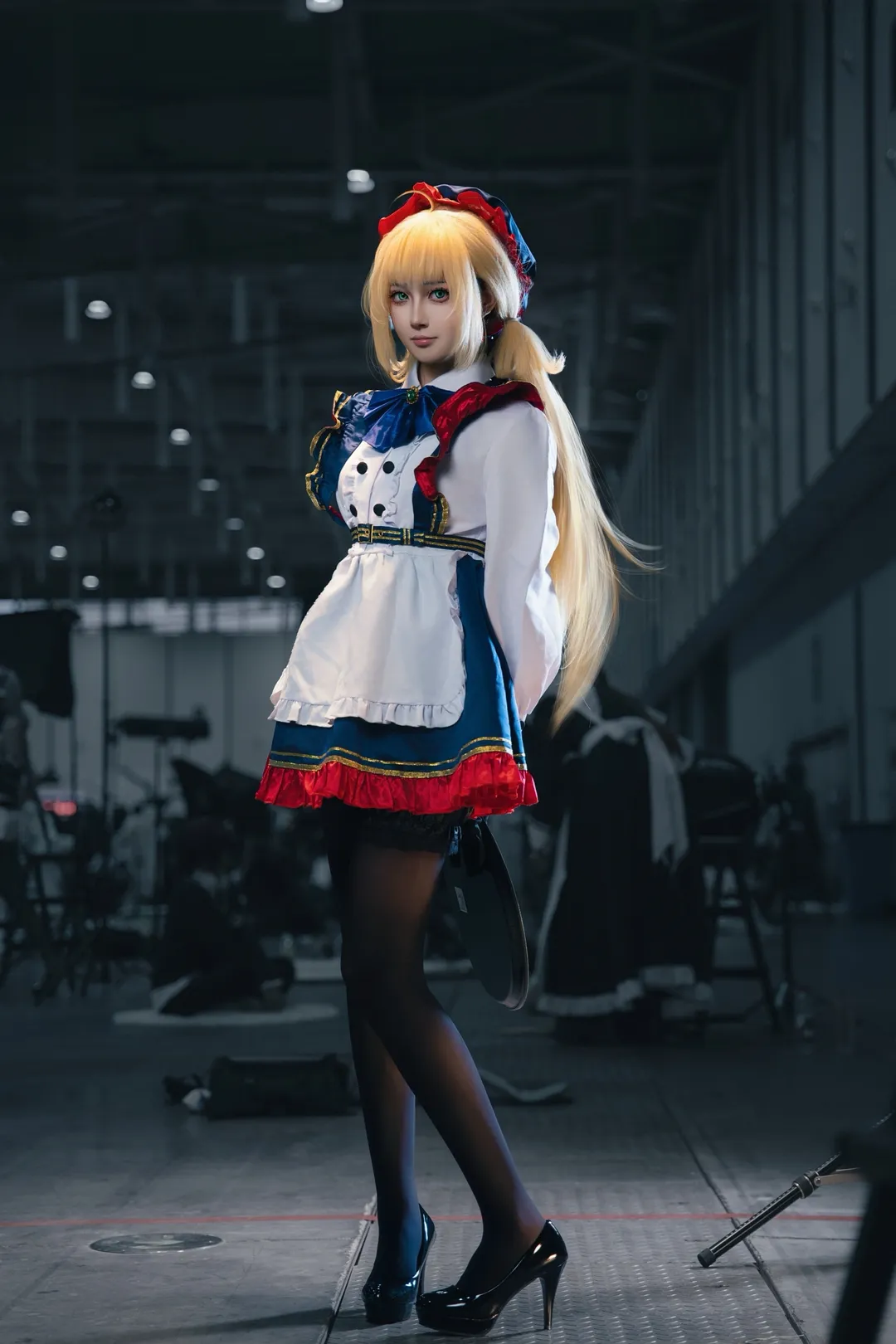 摄影棚, Fate/Grand Order, 女仆装, 阿尔托莉雅卡斯特cos, 黑丝