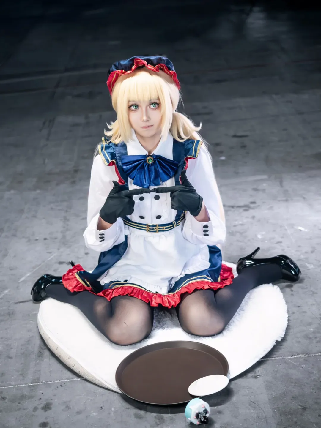 Fate/Grand Order, 女仆装, 阿尔托莉雅卡斯特cos, 黑丝cosplay, c呆 - 第2张