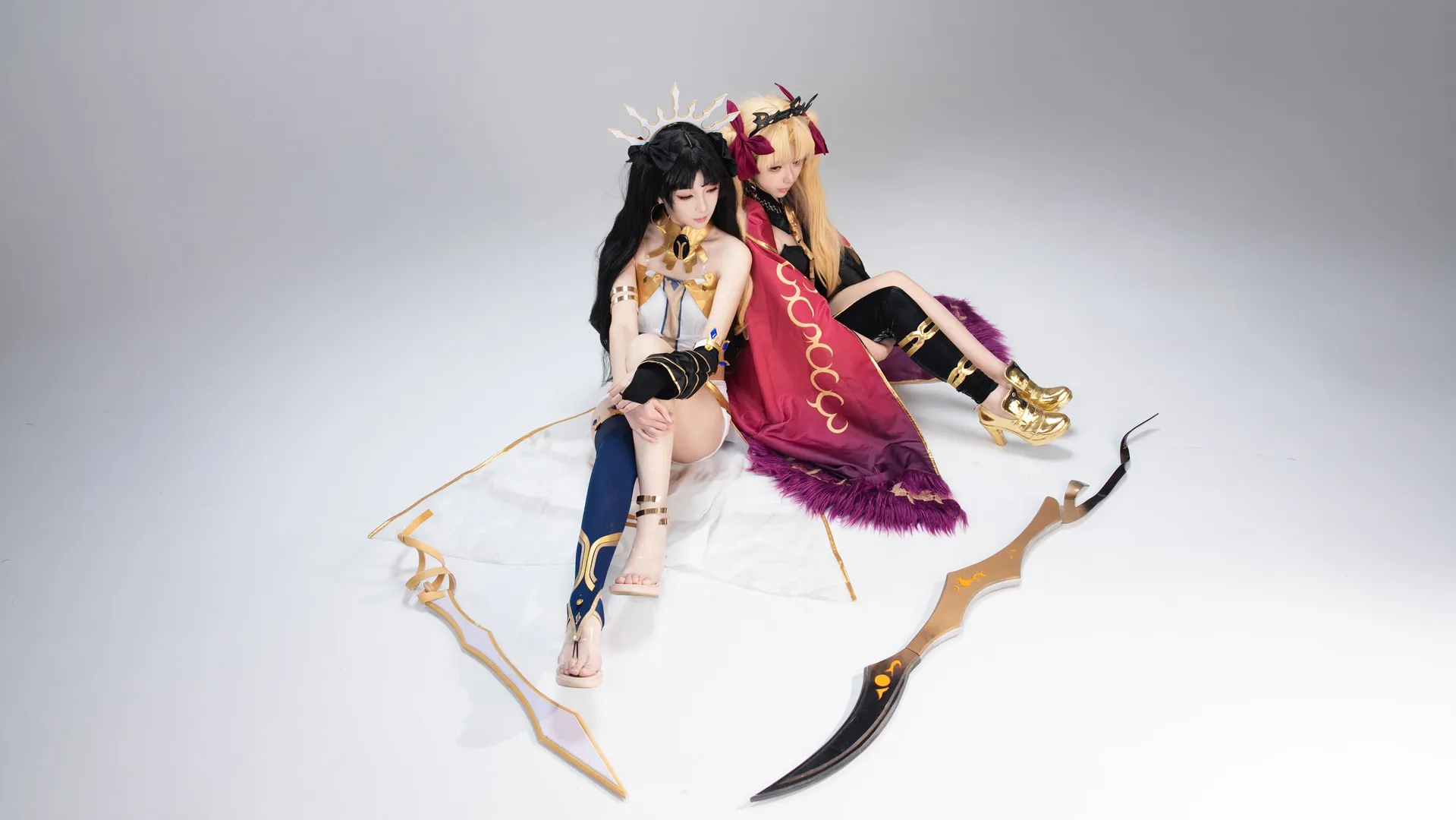 Fate/Grand Order, 伊什塔尔cos, 双人角色扮演, 埃列什基伽勒cos, 过膝袜cos