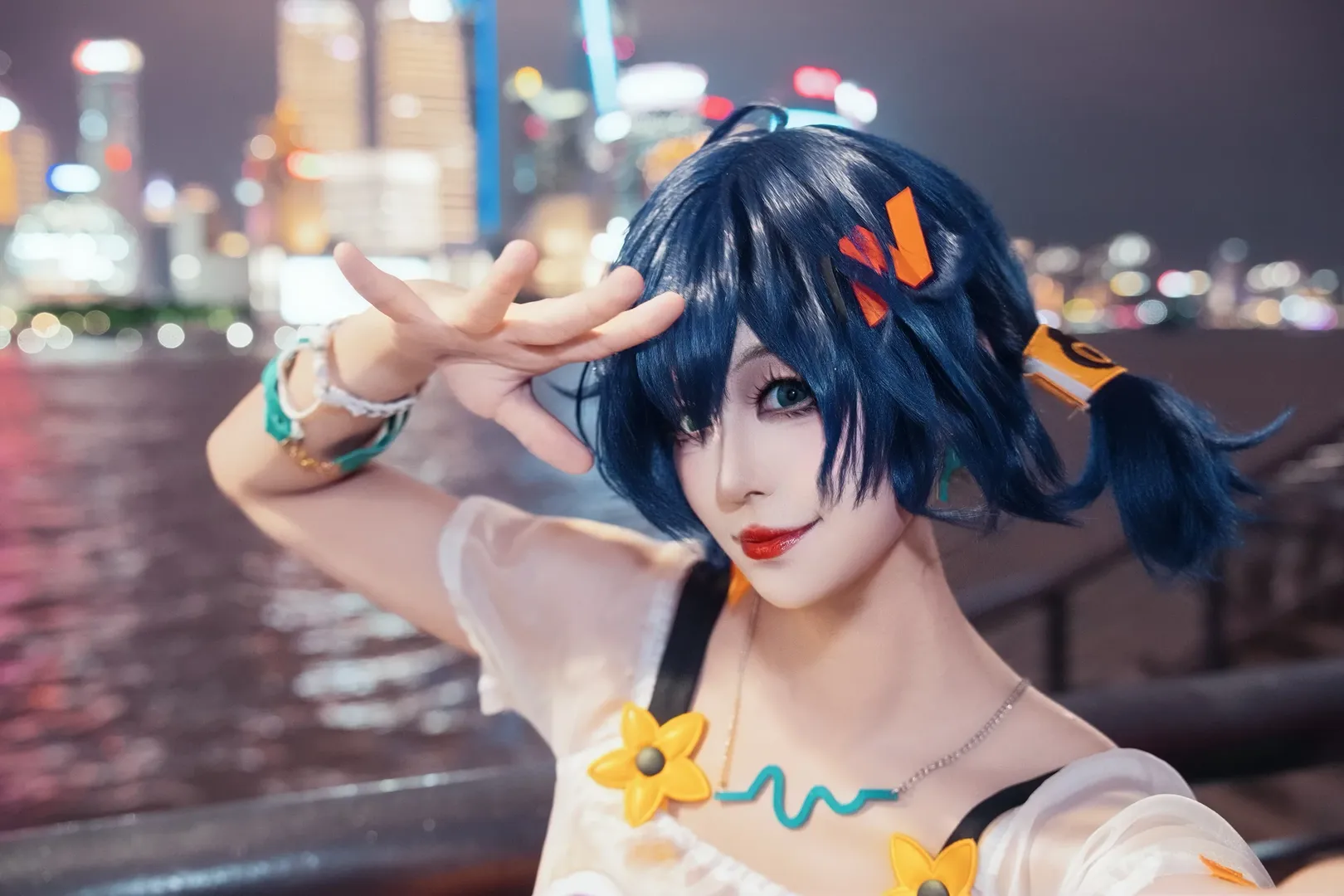 绝区零, cosplay日常, 铃cos, 游戏实景还原, 夜景自拍 - 第6张