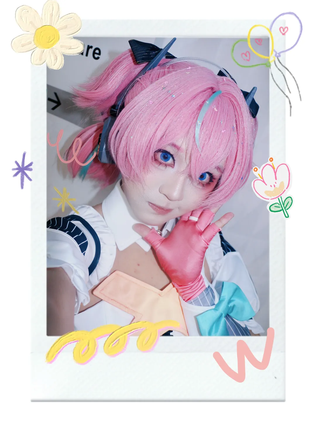 绝区零, 妄想天使, 爱芮cos, 日常cos, 拍立得自拍 - 第1张