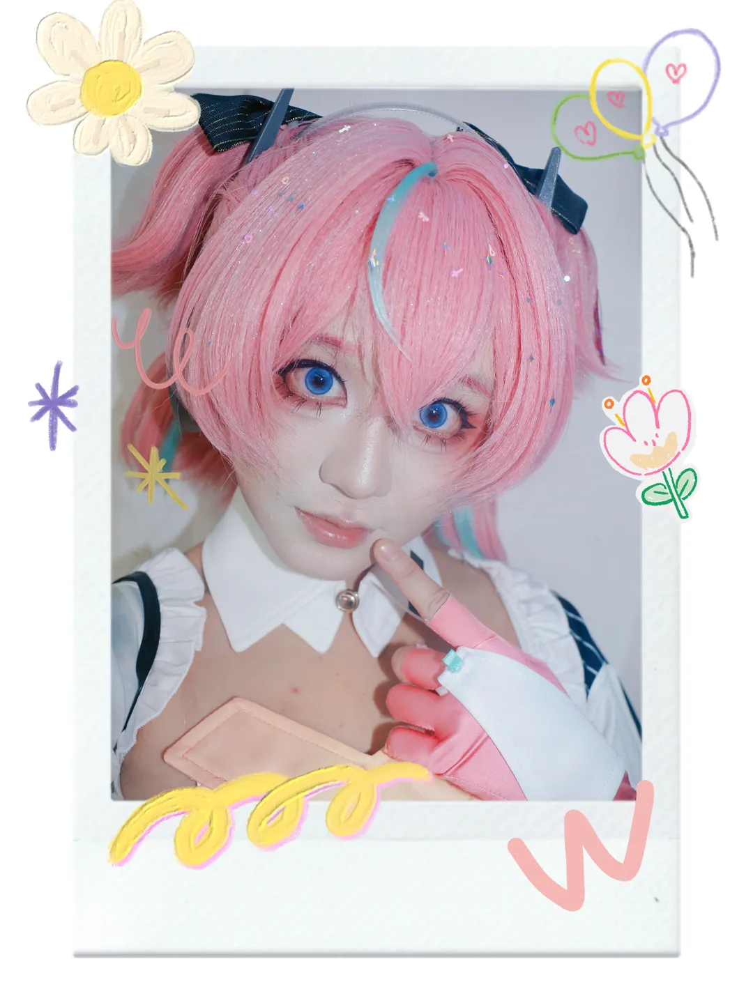 绝区零, 妄想天使, 爱芮cos, 日常cos, 拍立得自拍 - 第2张