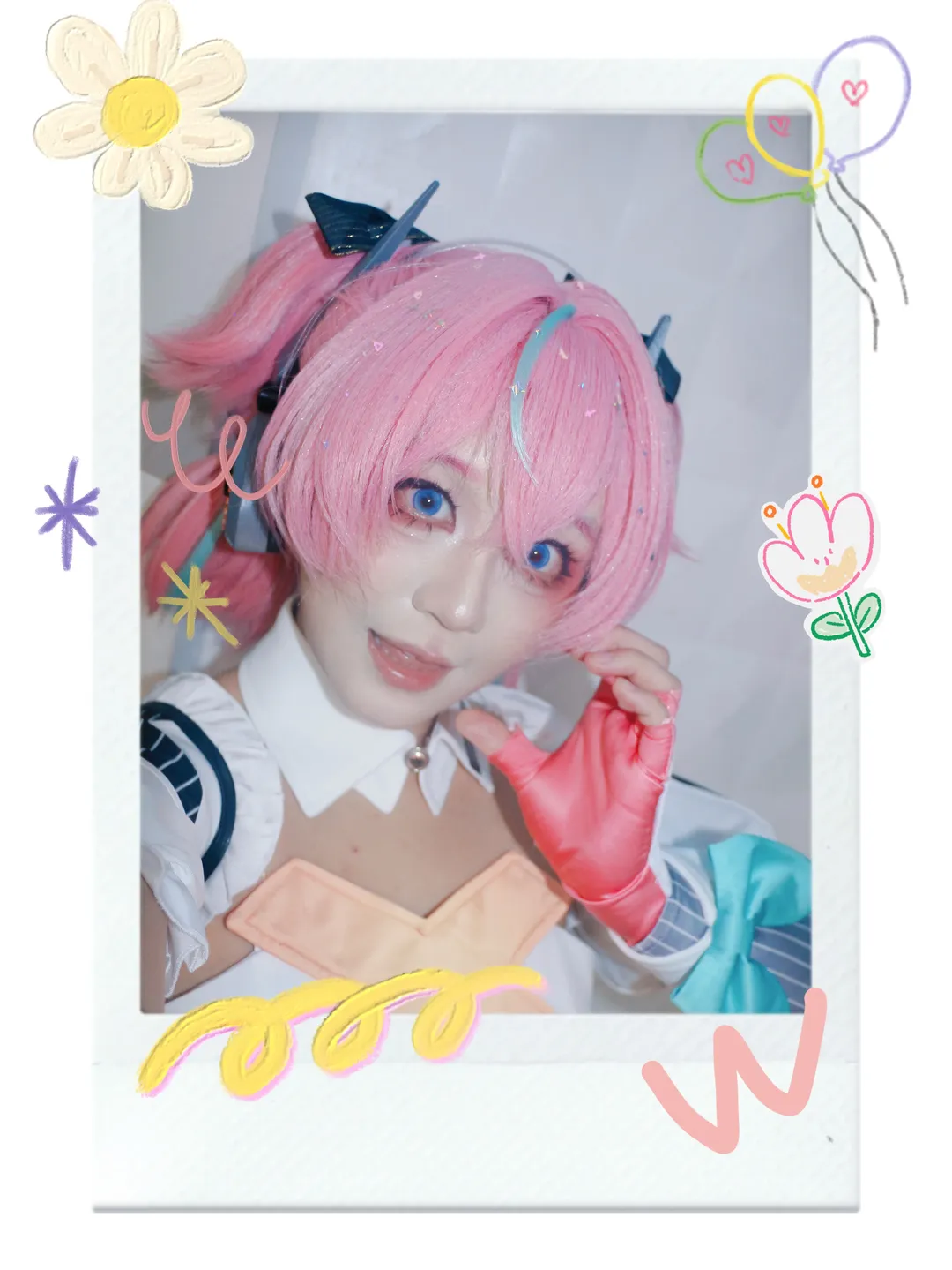 绝区零, 妄想天使, 爱芮cos, 日常cos, 拍立得自拍