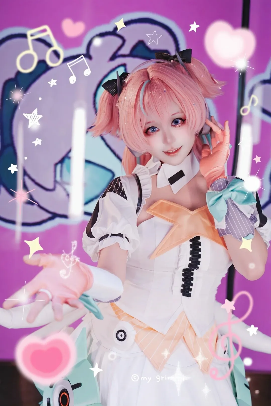 绝区零, 爱芮cos, cosplay写真, 生日贺图, 二次元甜美少女