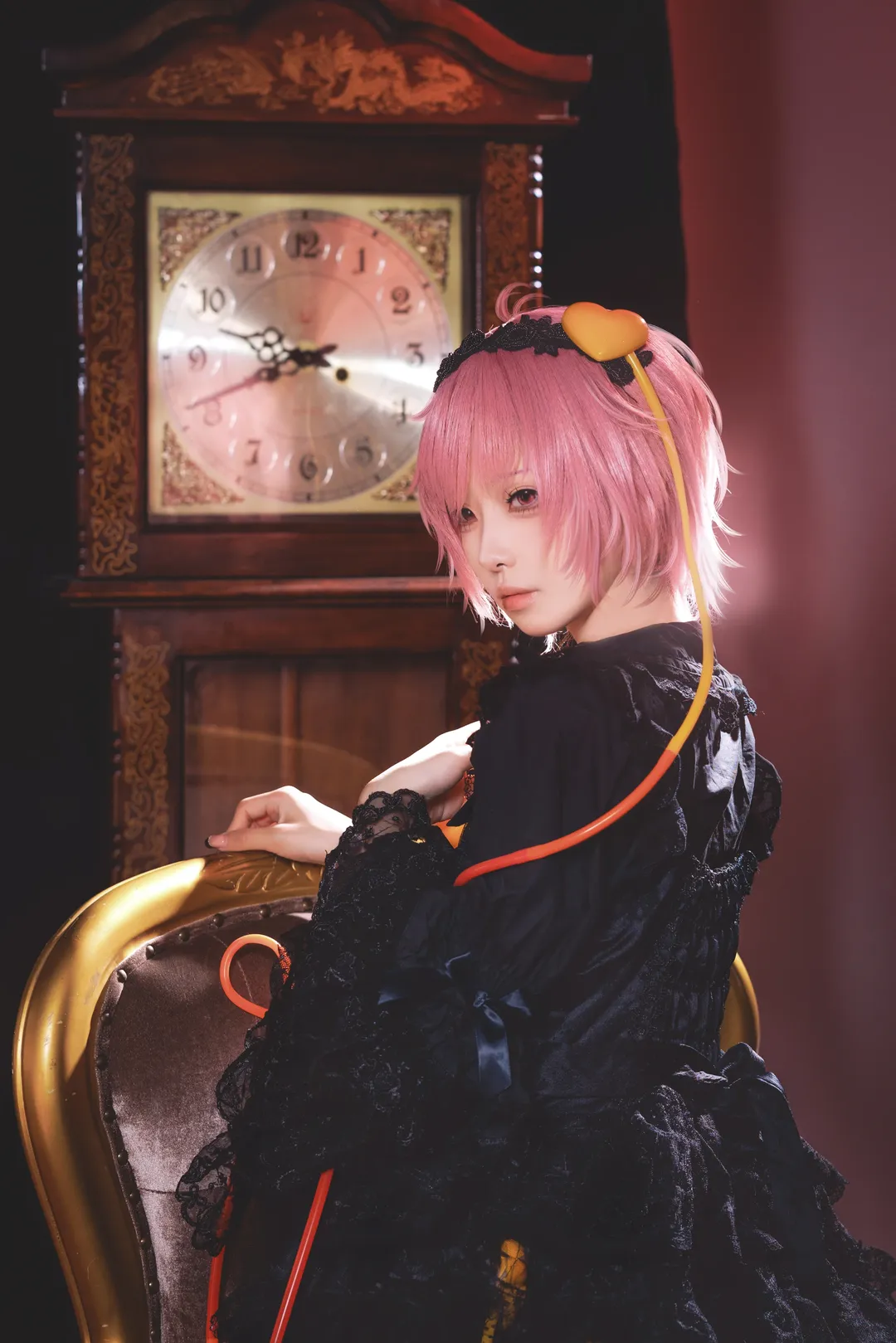 东方project, 古明地觉cos, 哥特风cosplay, 复古摄影, 赛博朋克混搭